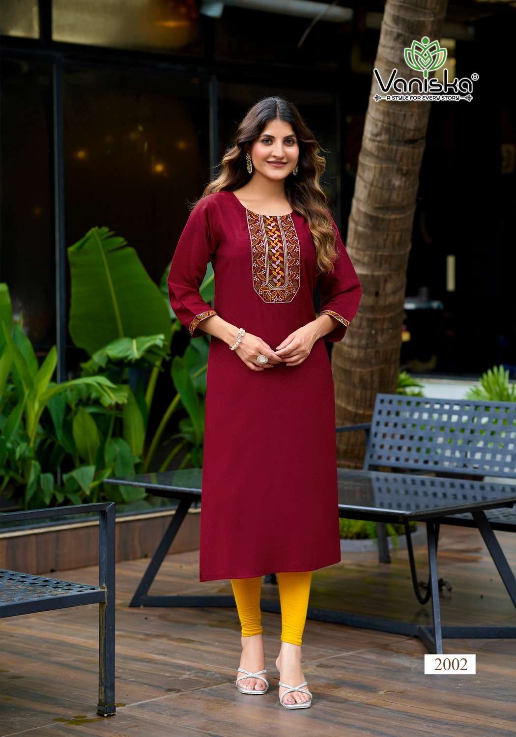 VANISKA FIVE STAR VOL 2 SILK FANCY EMBROIDERY WORKS LADIES KURTI