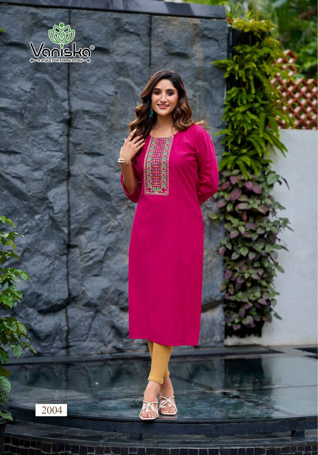 VANISKA FIVE STAR VOL 2 SILK FANCY EMBROIDERY WORKS LADIES KURTI