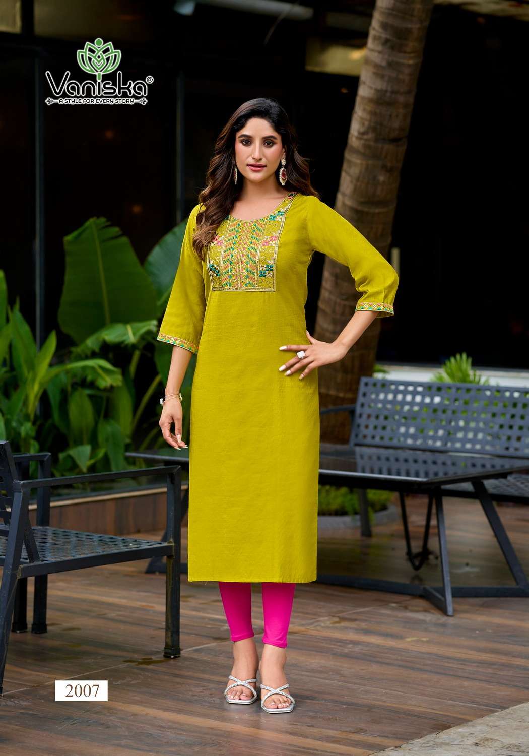 VANISKA FIVE STAR VOL 2 SILK FANCY EMBROIDERY WORKS LADIES KURTI