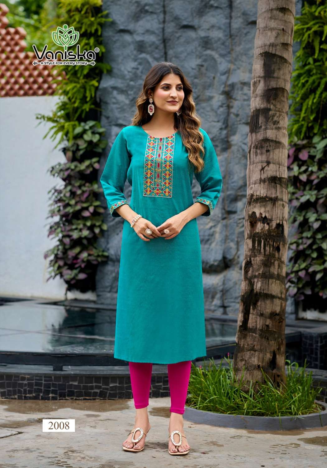 VANISKA FIVE STAR VOL 2 SILK FANCY EMBROIDERY WORKS LADIES KURTI