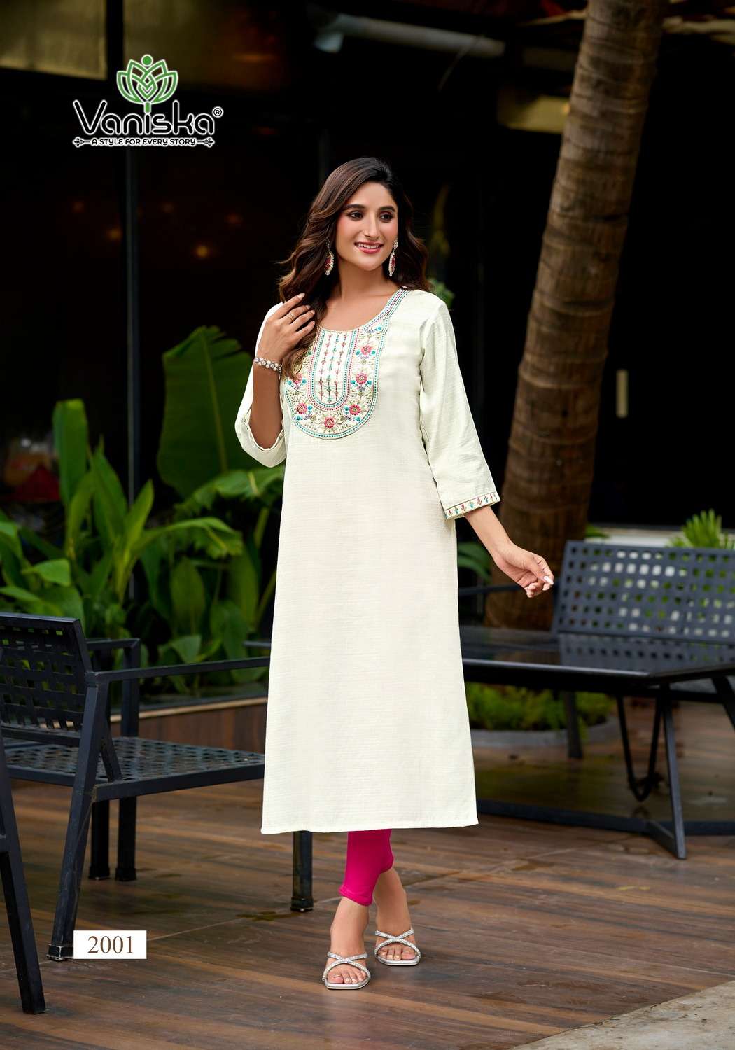 VANISKA FIVE STAR VOL 2 SILK FANCY EMBROIDERY WORKS LADIES KURTI