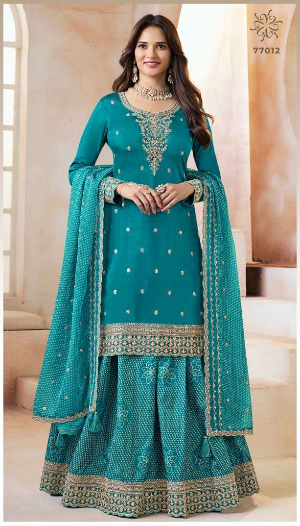 VINAY FASHION KULEESH BHAVYA MOGA SILK EMBROIDERY DESIGNER SUIT