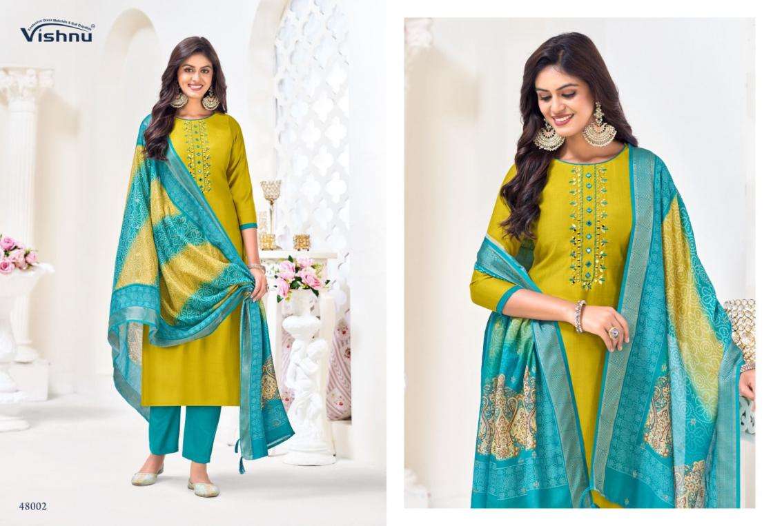VISHNU IMPEX ALAVIRA SILK WITH FANCY SWAROVSKI WORK SALWAR SUIT