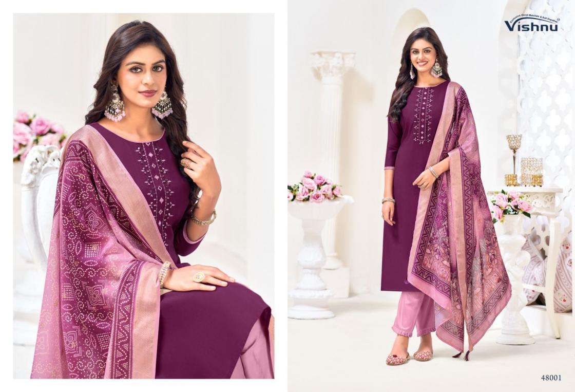 VISHNU IMPEX ALAVIRA SILK WITH FANCY SWAROVSKI WORK SALWAR SUIT