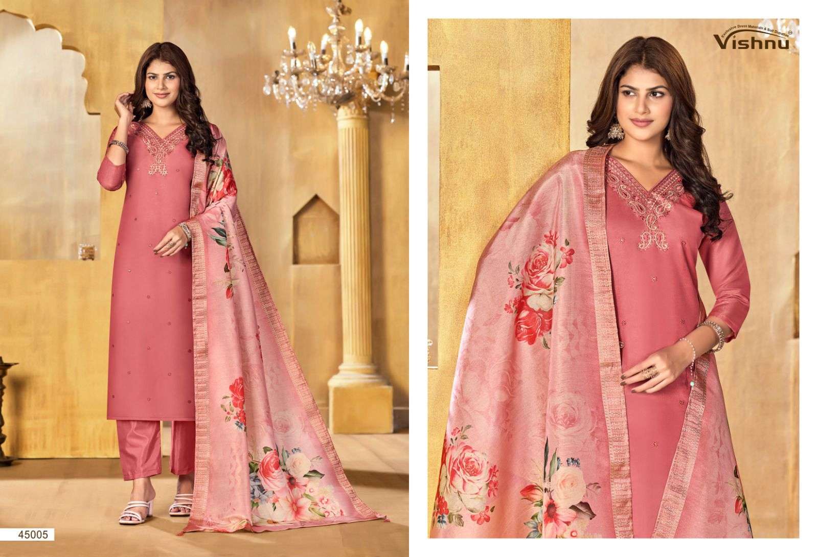 VISHNU IMPEX ALFAAZ VOL 3 SILK FANCY SWAROVSKI WORK SUIT