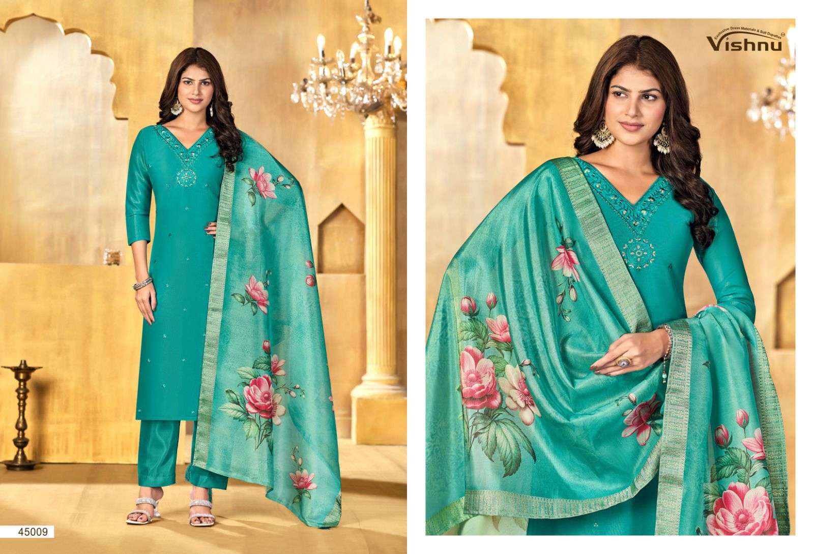 VISHNU IMPEX ALFAAZ VOL 3 SILK FANCY SWAROVSKI WORK SUIT