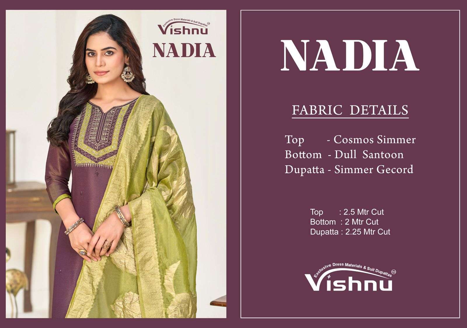 VISHNU IMPEX NADIA FANCY WORK LADIES SALWAR SUIT