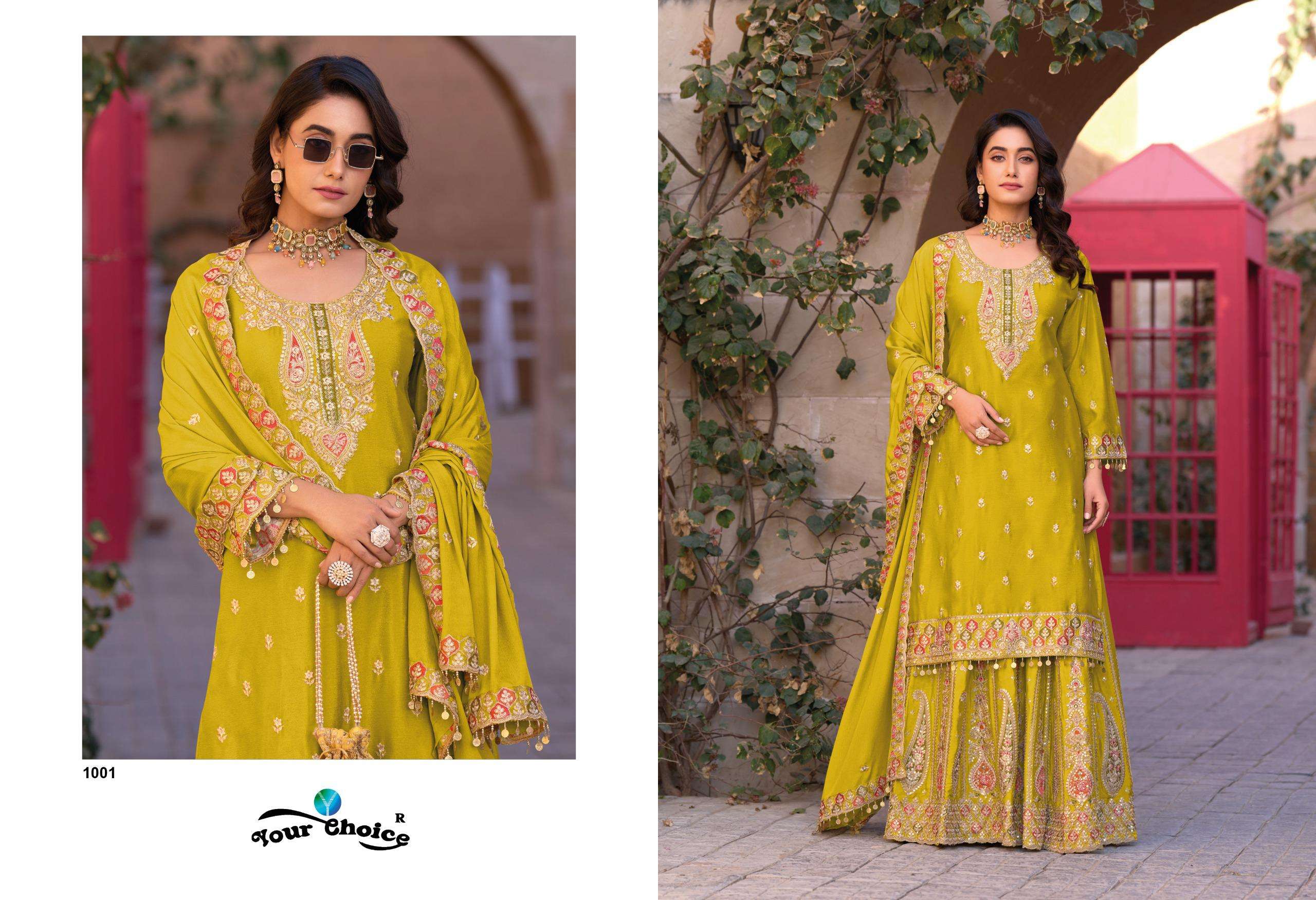 YOUR CHOICE GOLD VOL 1 HEAVY EMBROIDERED DESIGNER WEDDING WEAR SUIT