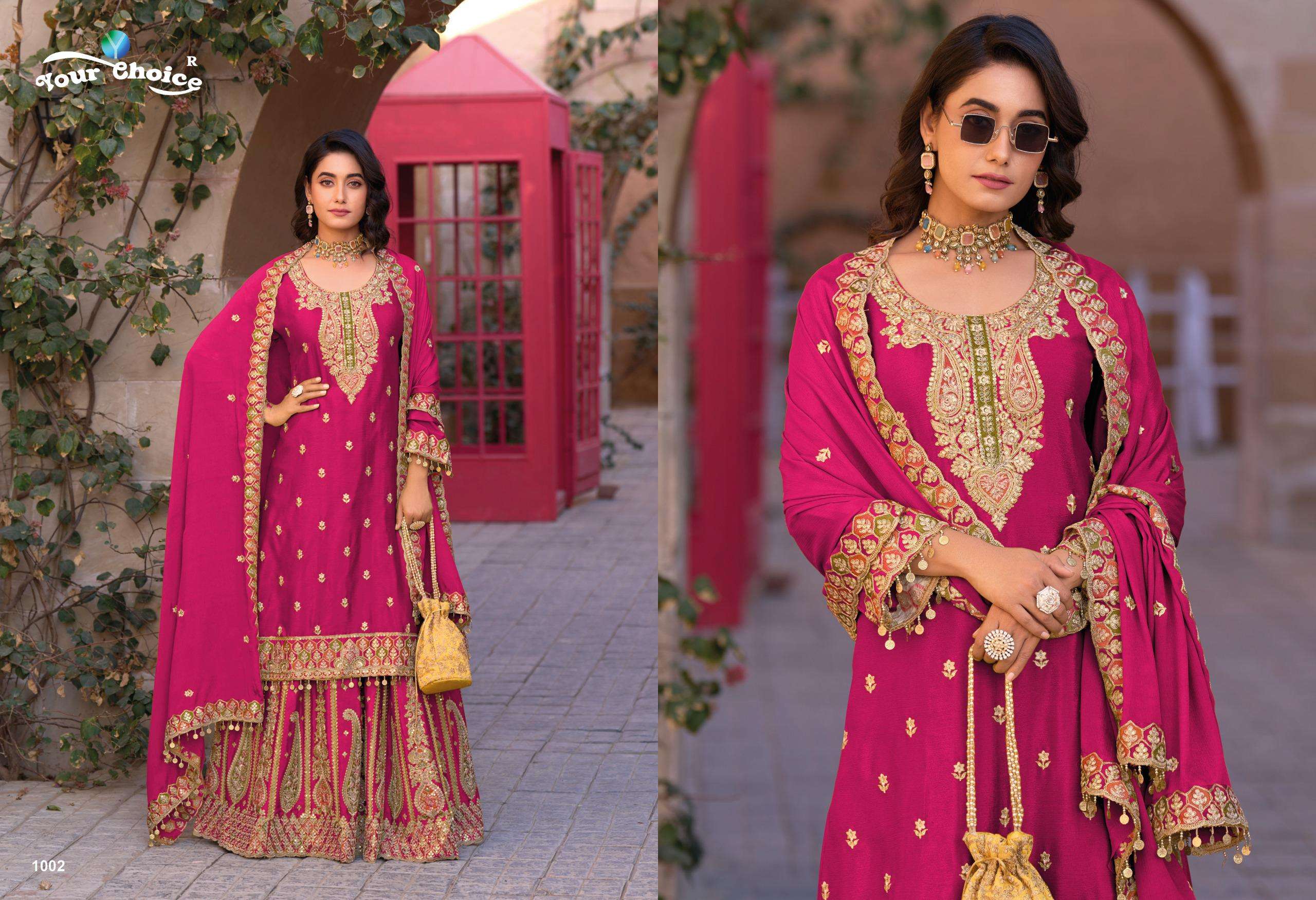 YOUR CHOICE GOLD VOL 1 HEAVY EMBROIDERED DESIGNER WEDDING WEAR SUIT