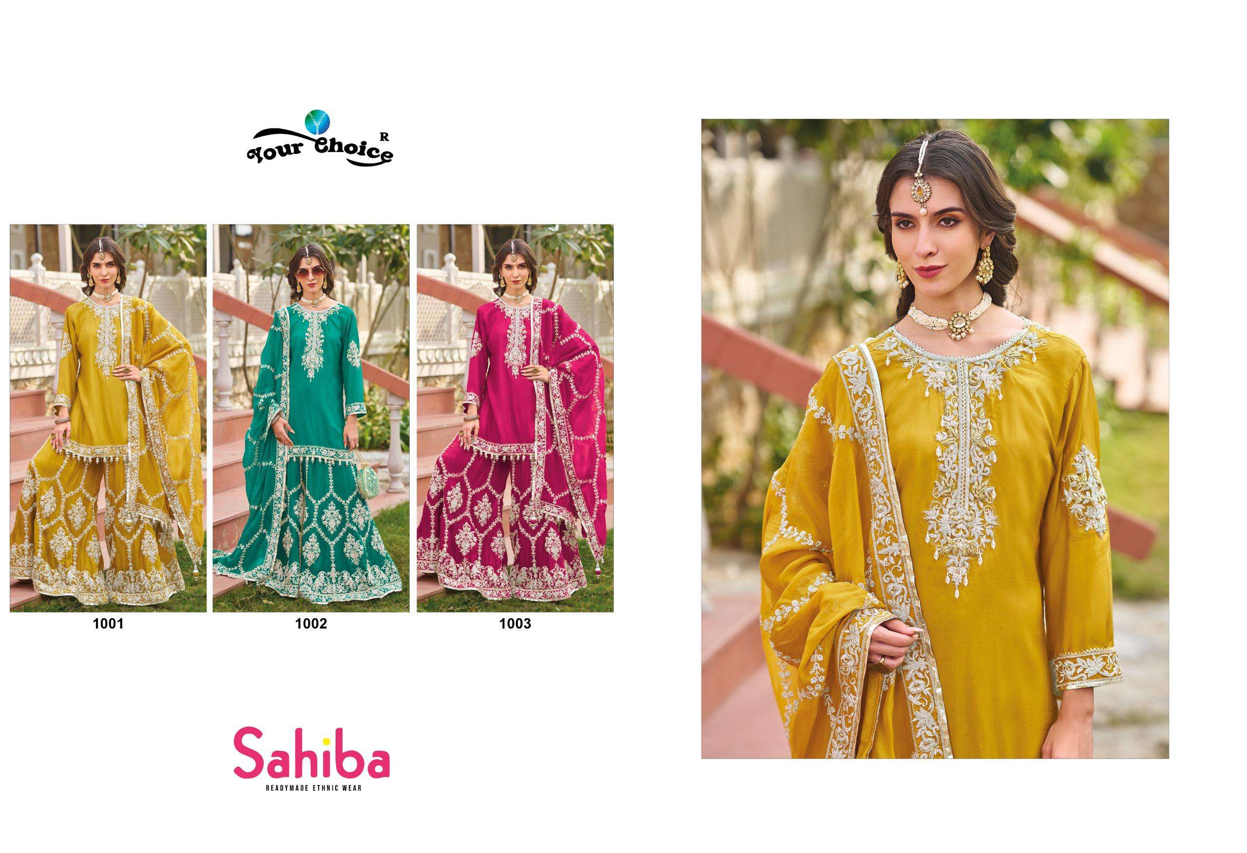 YOUR CHOICE SAHIBA HEAVY EMBROIDERED READY MADE SHARARA SUIT