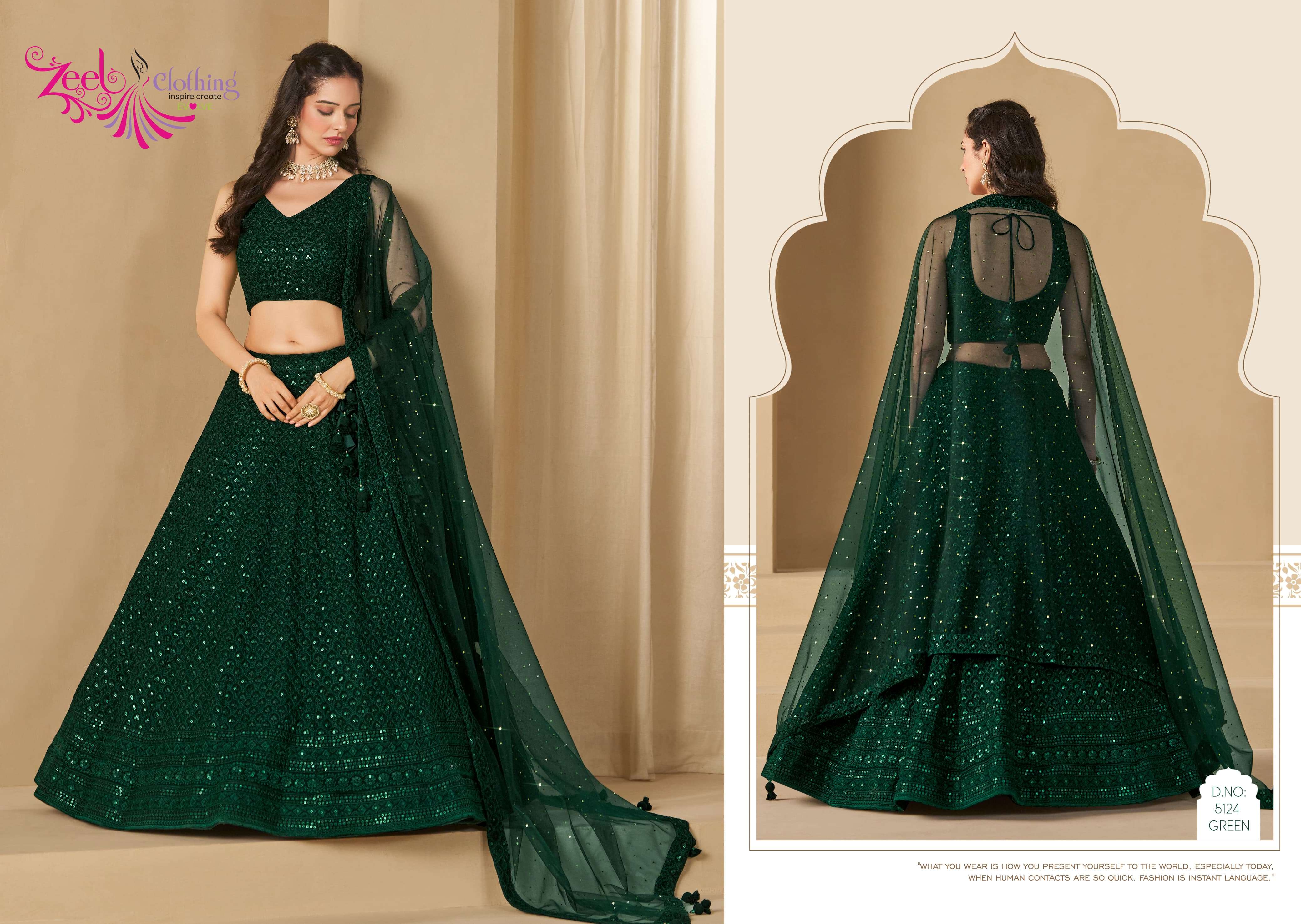 ZEEL CLOTHING FLORANCE VOL 1 GEORGETTE DESIGNER FESTIVE WEAR LEHENGA CHOLI 