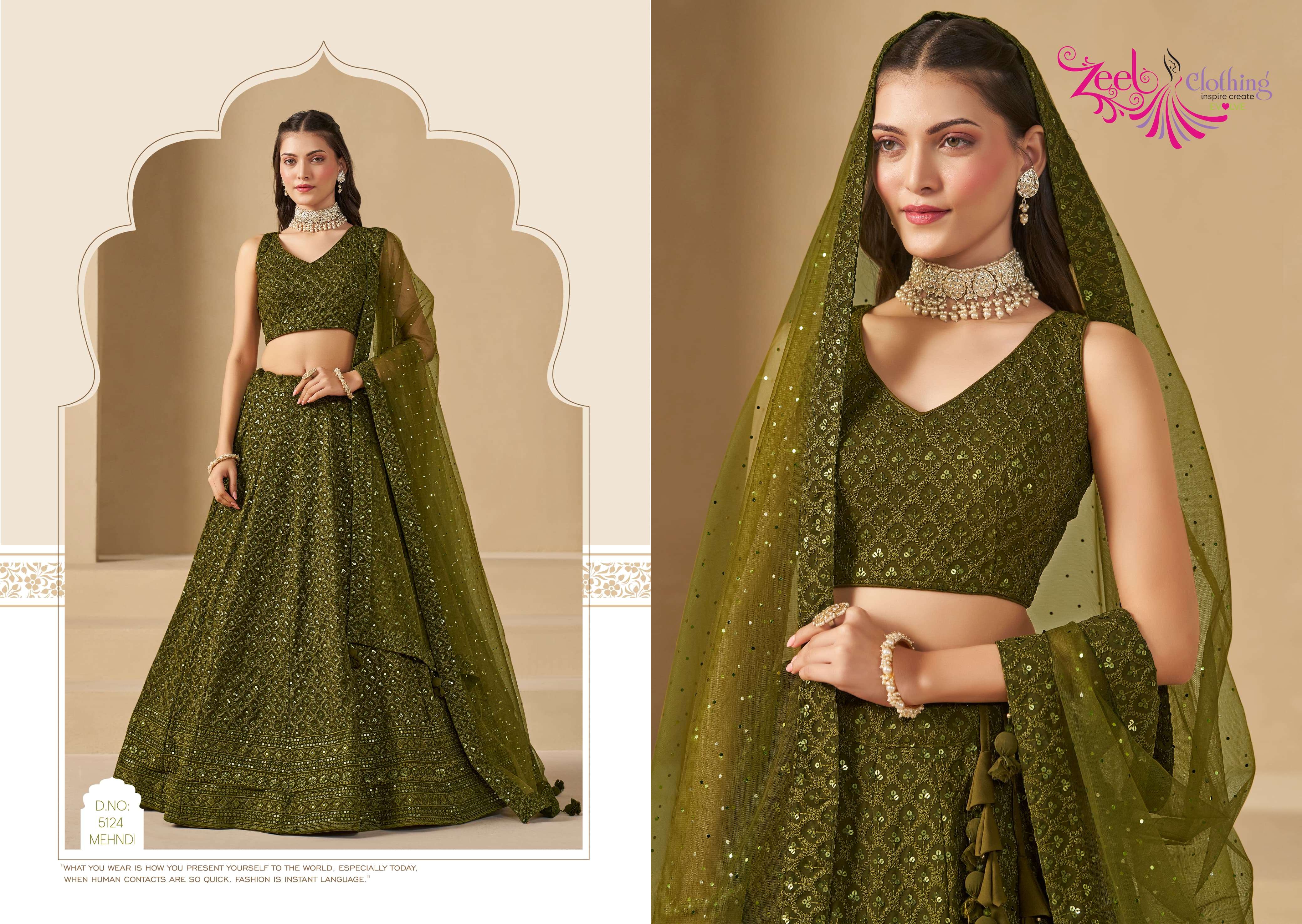 ZEEL CLOTHING FLORANCE VOL 1 GEORGETTE DESIGNER FESTIVE WEAR LEHENGA CHOLI 