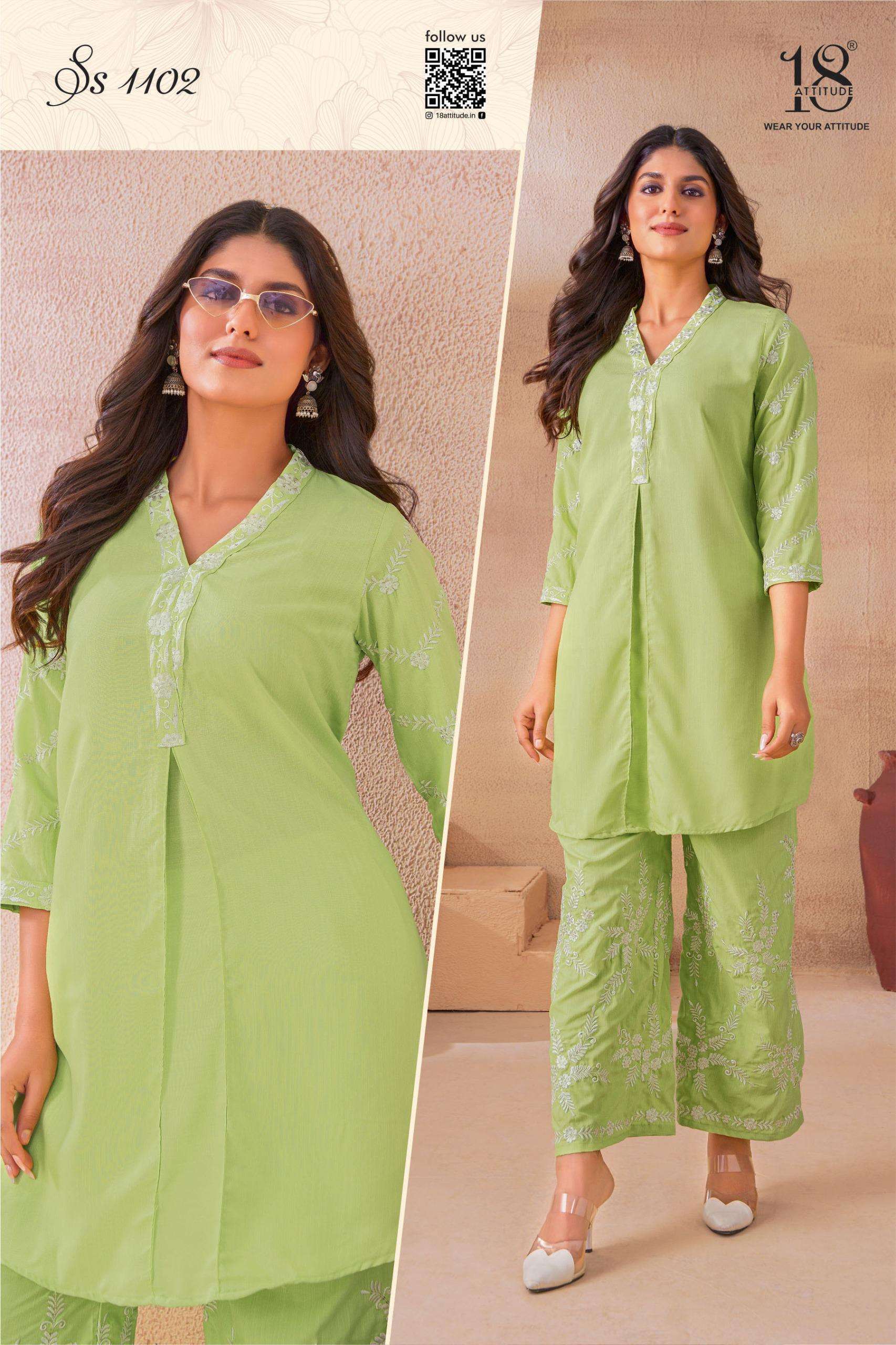 18 ATTITUDE SHO SHAA VOL 11 FANCY LOOK DESIGNER LADIES CO-ORD SET