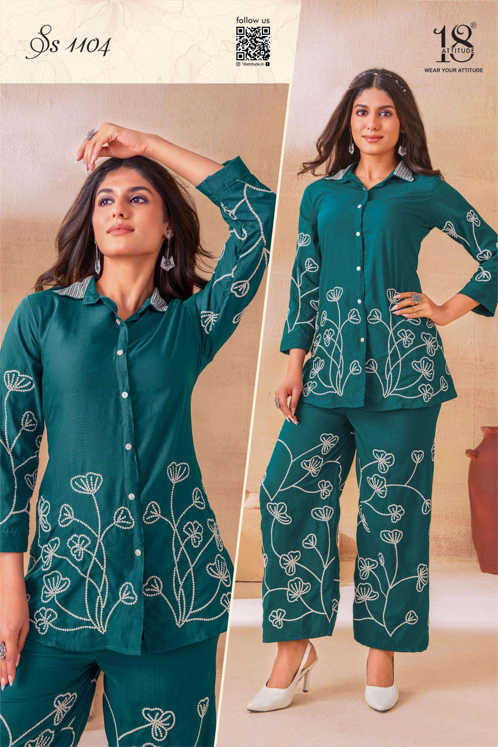 18 ATTITUDE SHO SHAA VOL 11 FANCY LOOK DESIGNER LADIES CO-ORD SET
