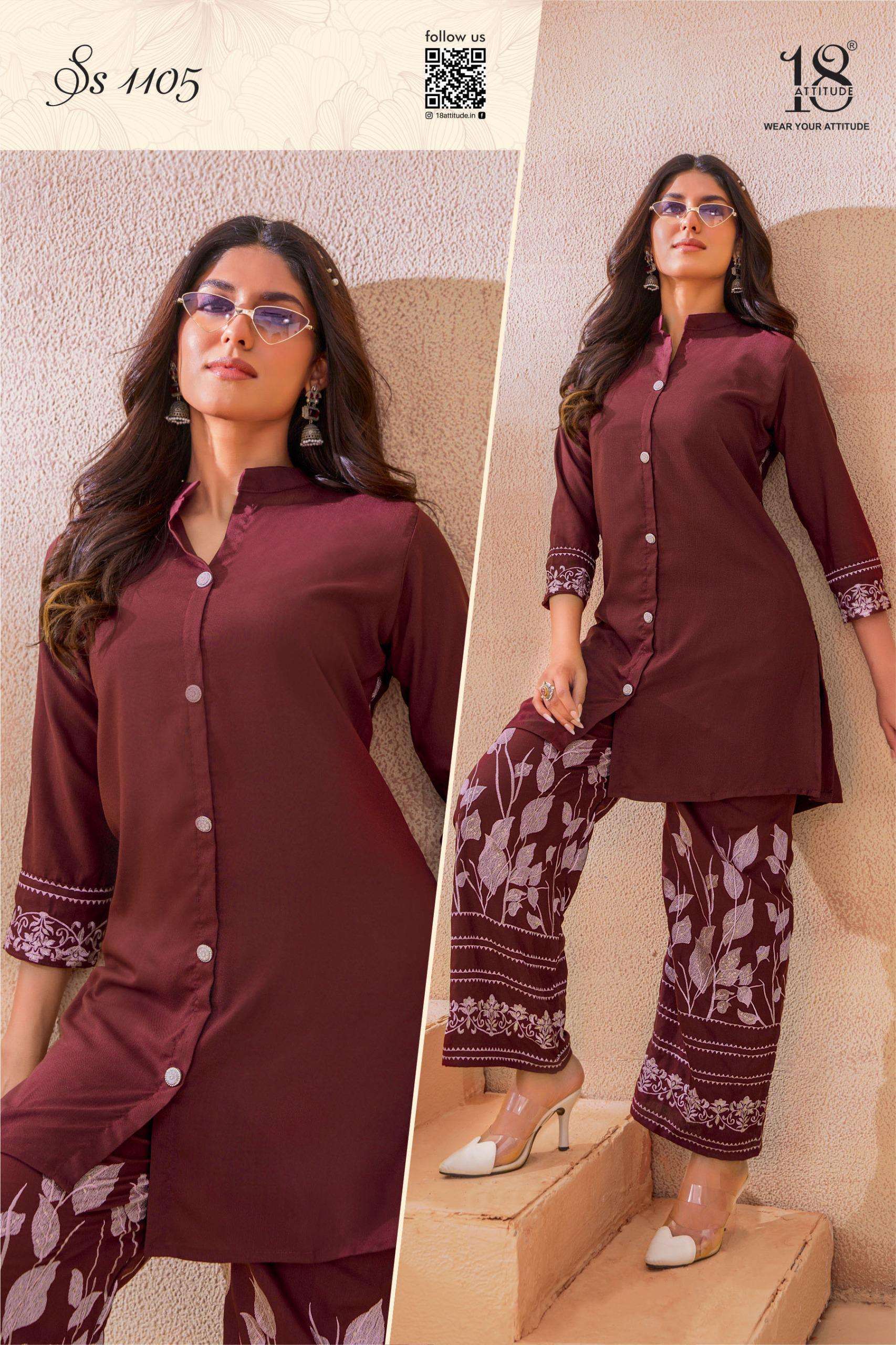 18 ATTITUDE SHO SHAA VOL 11 FANCY LOOK DESIGNER LADIES CO-ORD SET