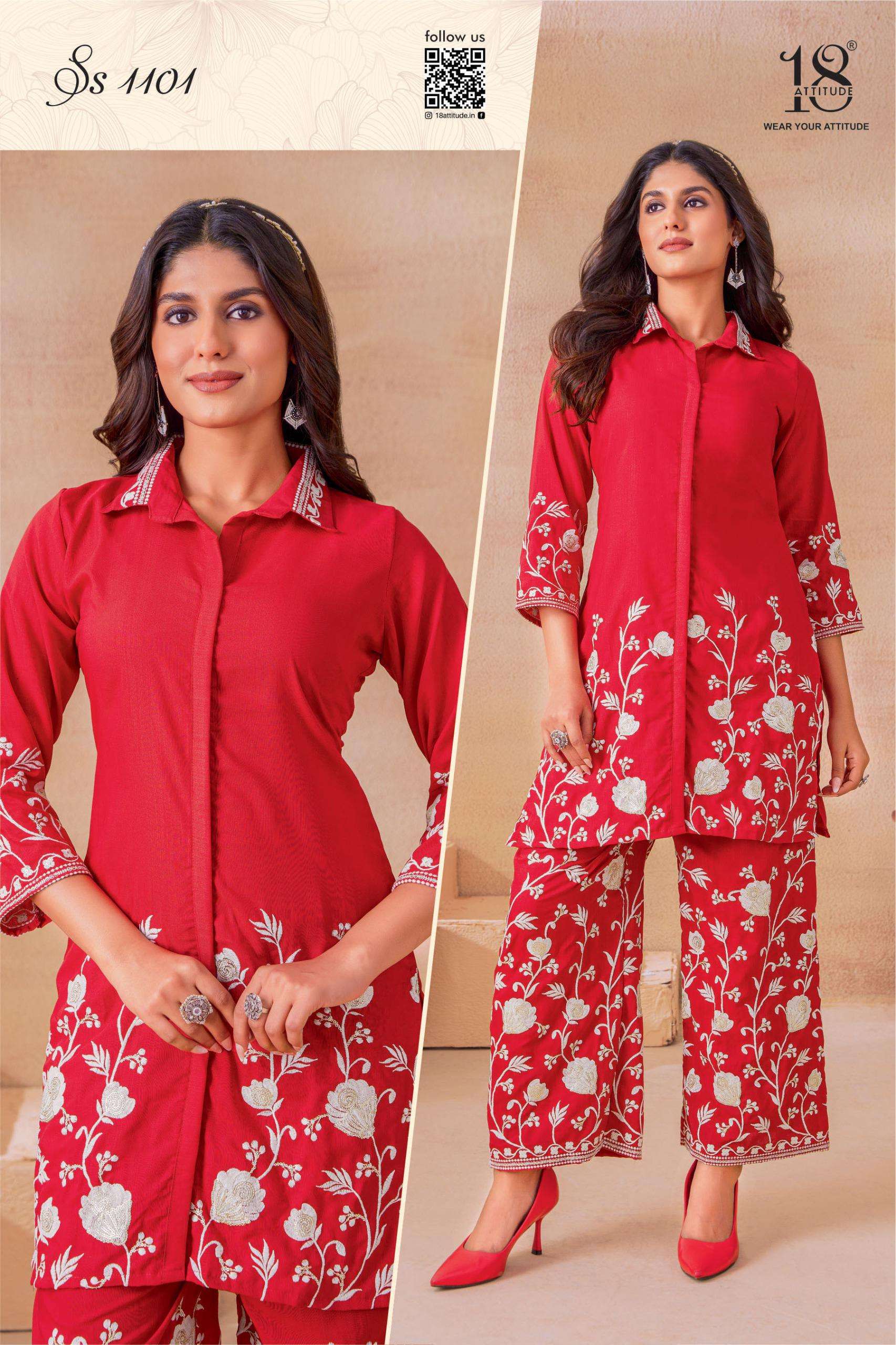 18 ATTITUDE SHO SHAA VOL 11 FANCY LOOK DESIGNER LADIES CO-ORD SET