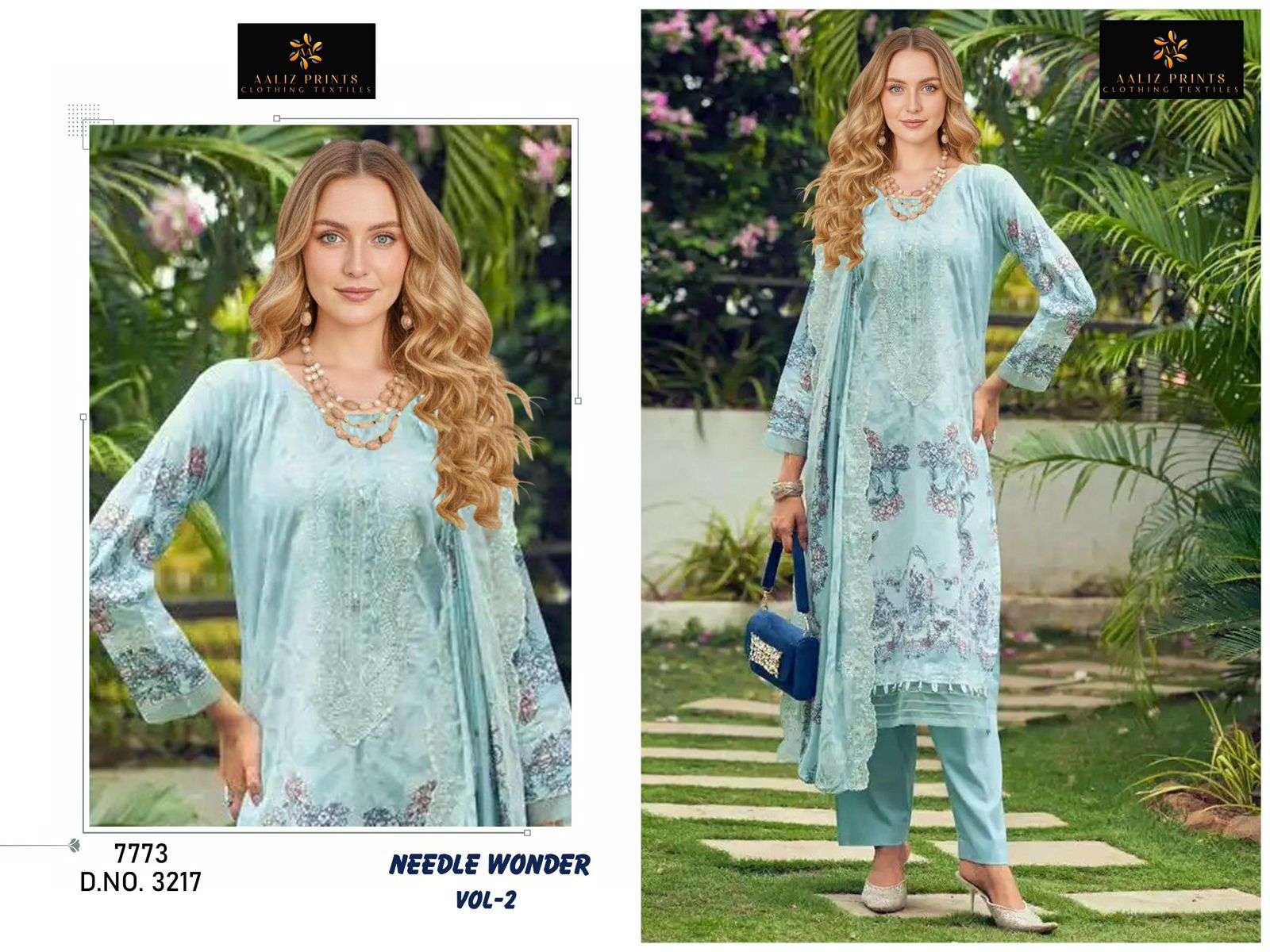 AALIZ PRINTS NEEDLE WONDER VOL 2 COTTON DIGITAL PRINTS SALWAR SUIT