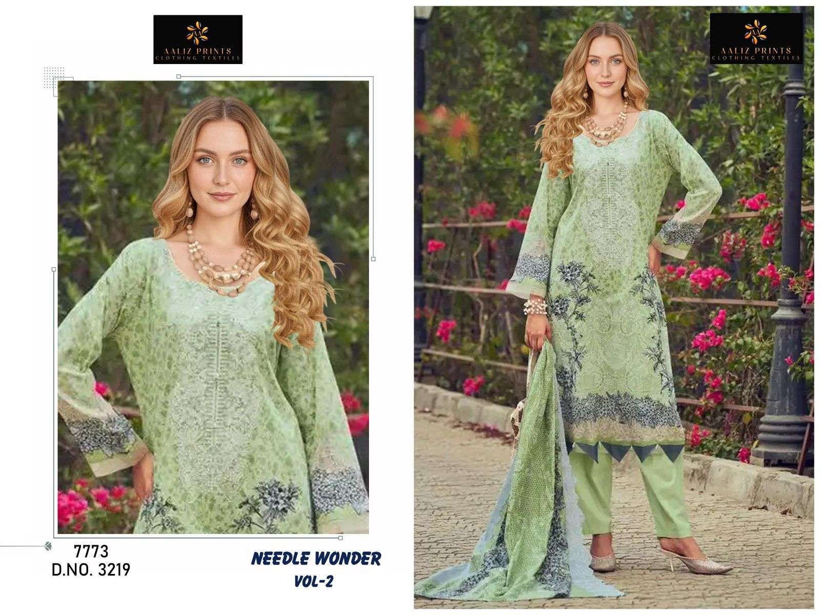 AALIZ PRINTS NEEDLE WONDER VOL 2 COTTON DIGITAL PRINTS SALWAR SUIT