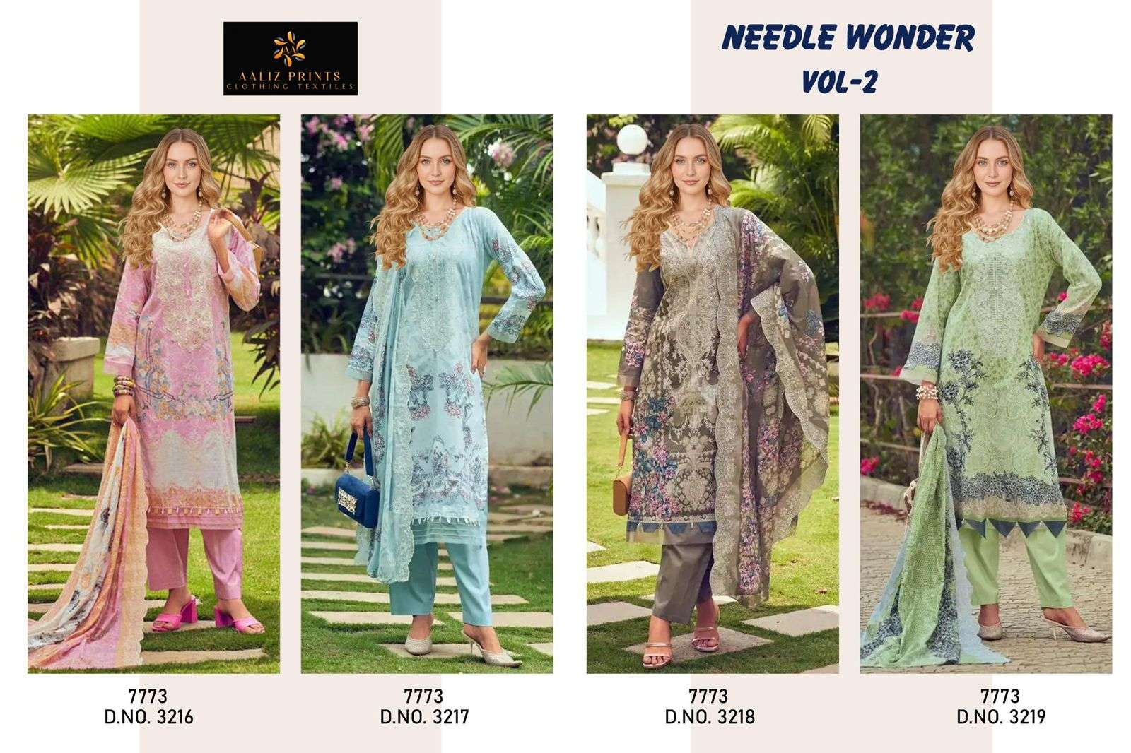 AALIZ PRINTS NEEDLE WONDER VOL 2 COTTON DIGITAL PRINTS SALWAR SUIT