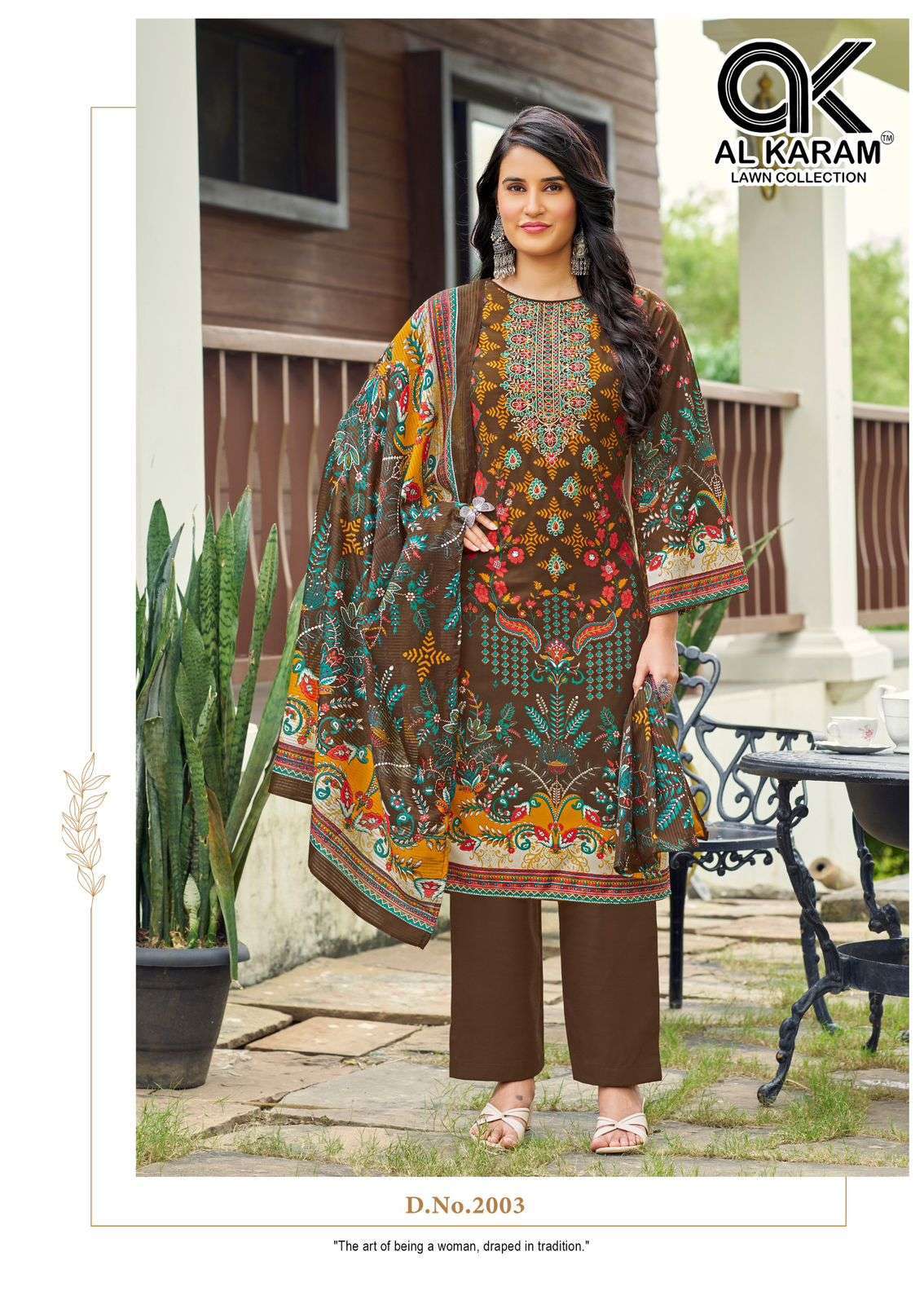 AL KARAM AREEBA VOL 2 RAYON PRINT WITH FANCY EMBROIDERY WORK SUIT