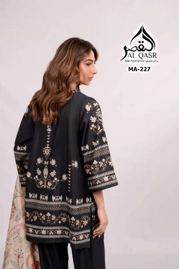 AL QASAR MA 227 SATIN DESIGNER WORK READY MADE PAKISTANI SUIT