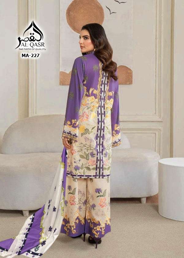 AL QASAR MA 227 SATIN DESIGNER WORK READY MADE PAKISTANI SUIT