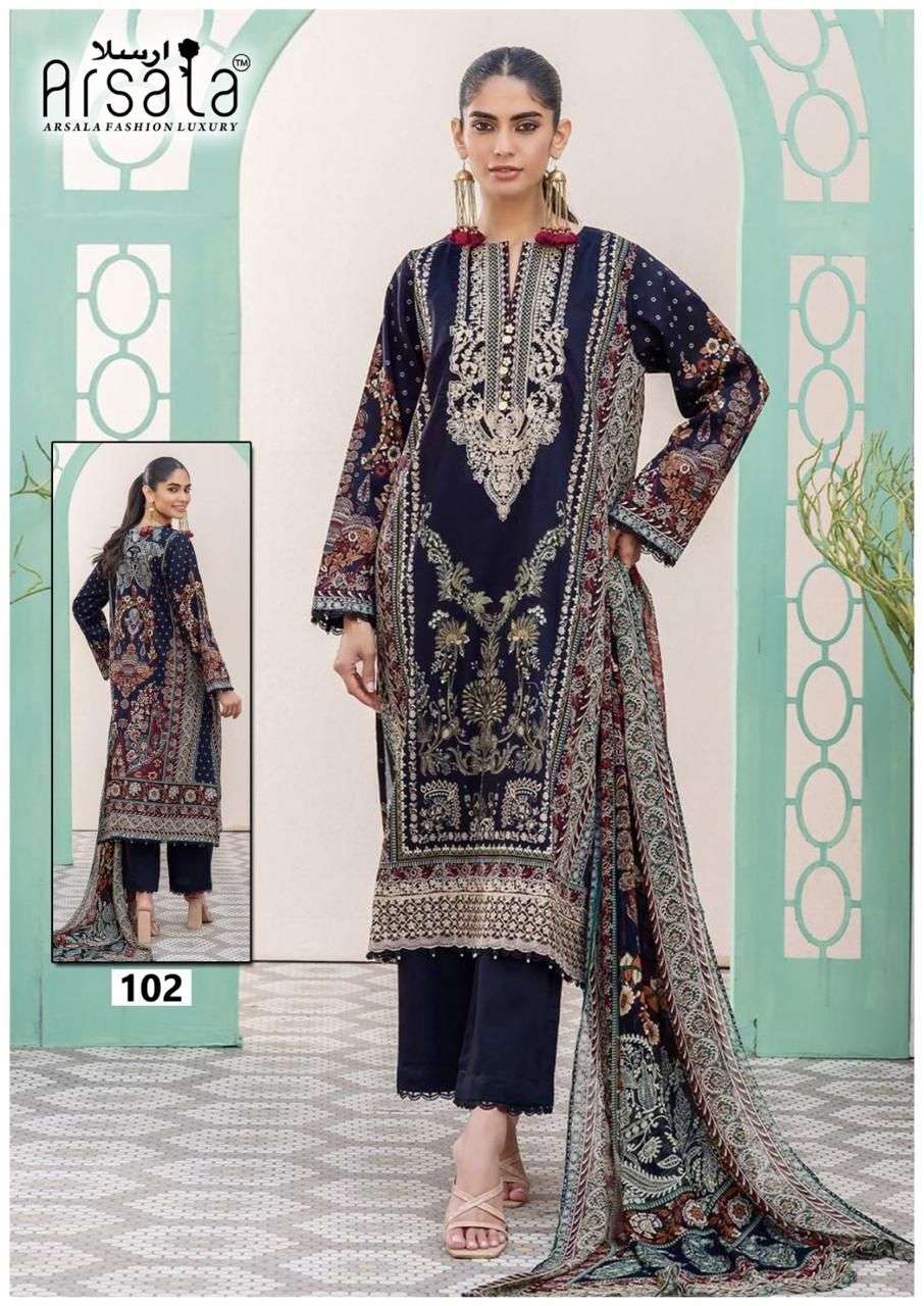 ARSALA FASHION AMARA HEAVY COTTON LUXURY COLLECTION LAWN COTTON SUIT