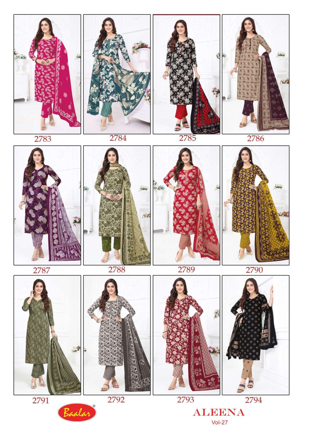 BAALAR ALEENA VOL 27 COTTON PRINTED SALWAR SUIT