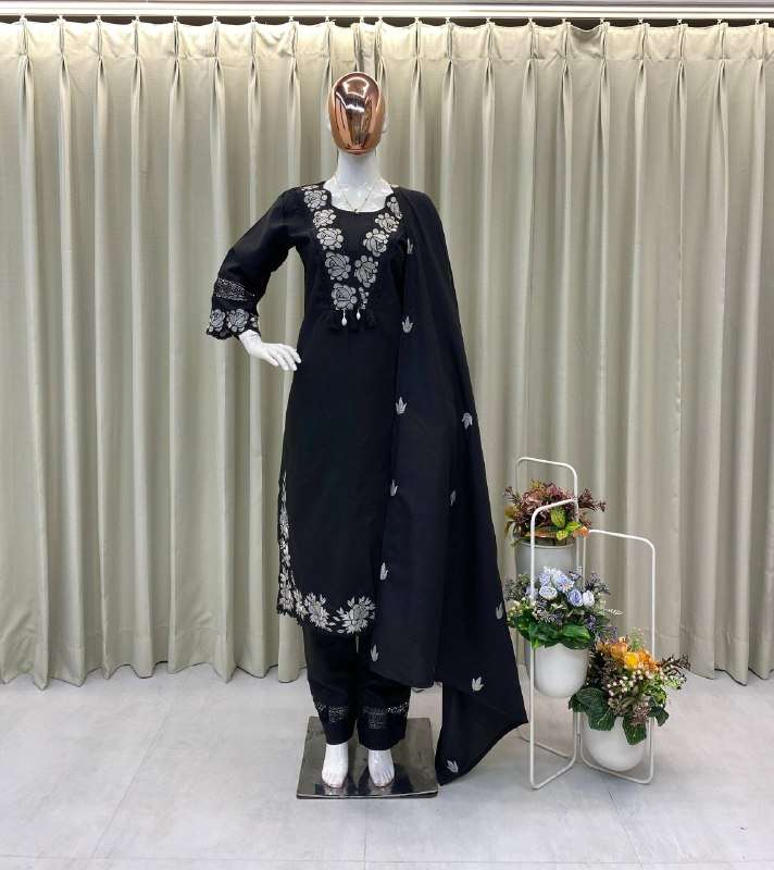 BE 385 COTTON FANCY DESIGNER WORK READY MADE LADIES SUIT