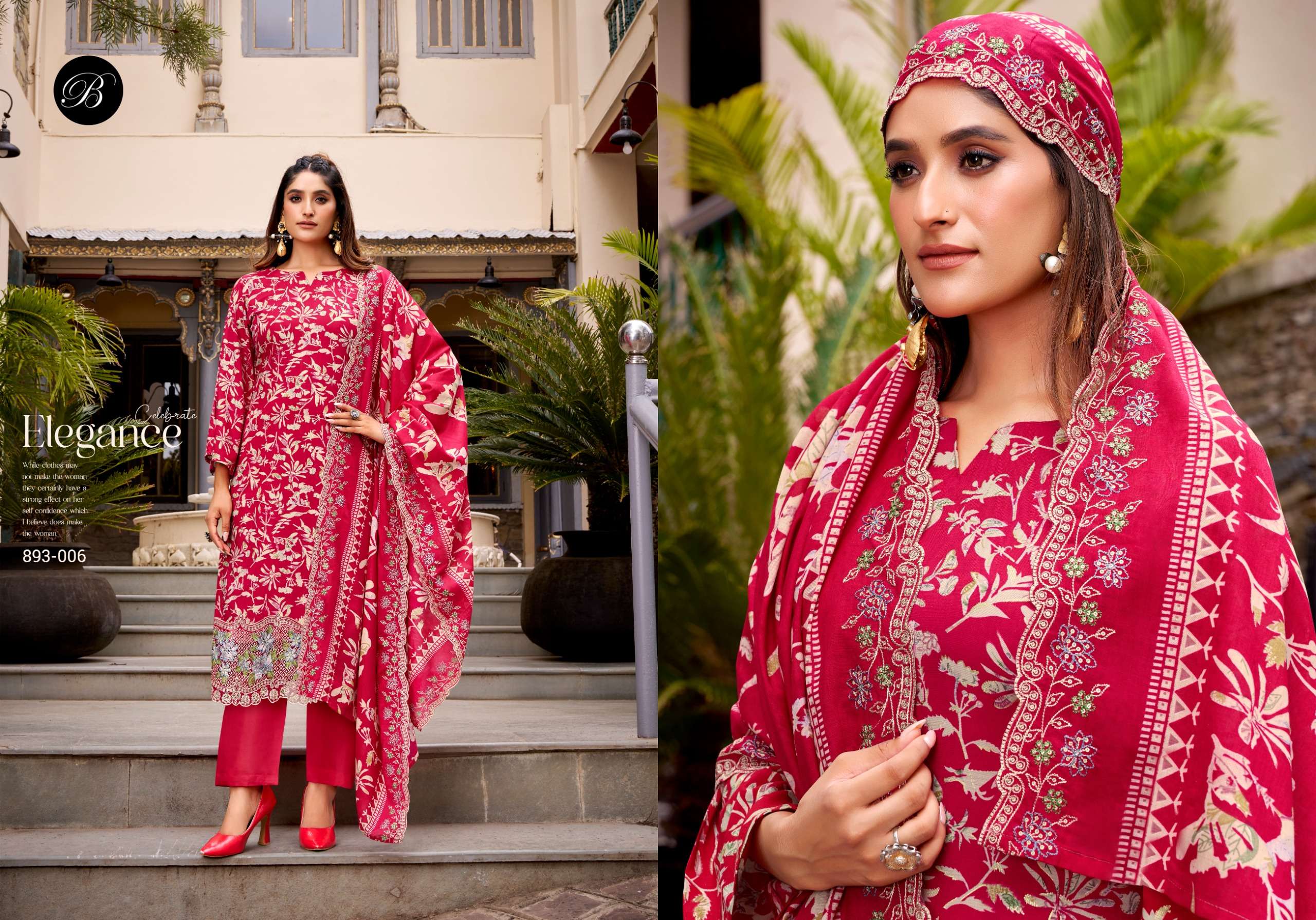 BELLIZA DESIGNER STUDIO ABHIRA COTTON DIGITAL PRINTS WITH EMBROIDERY WORK SUIT