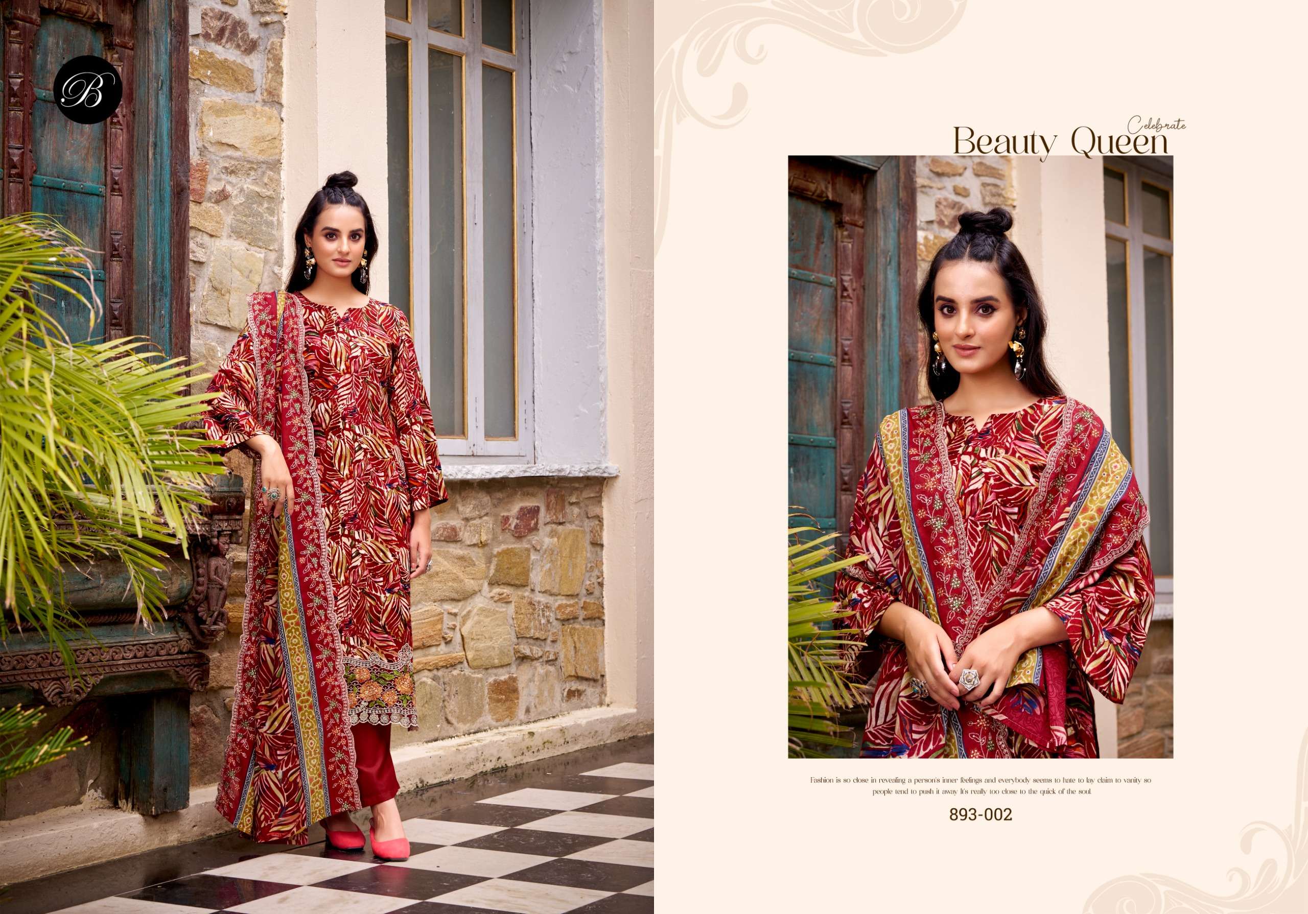 BELLIZA DESIGNER STUDIO ABHIRA COTTON DIGITAL PRINTS WITH EMBROIDERY WORK SUIT