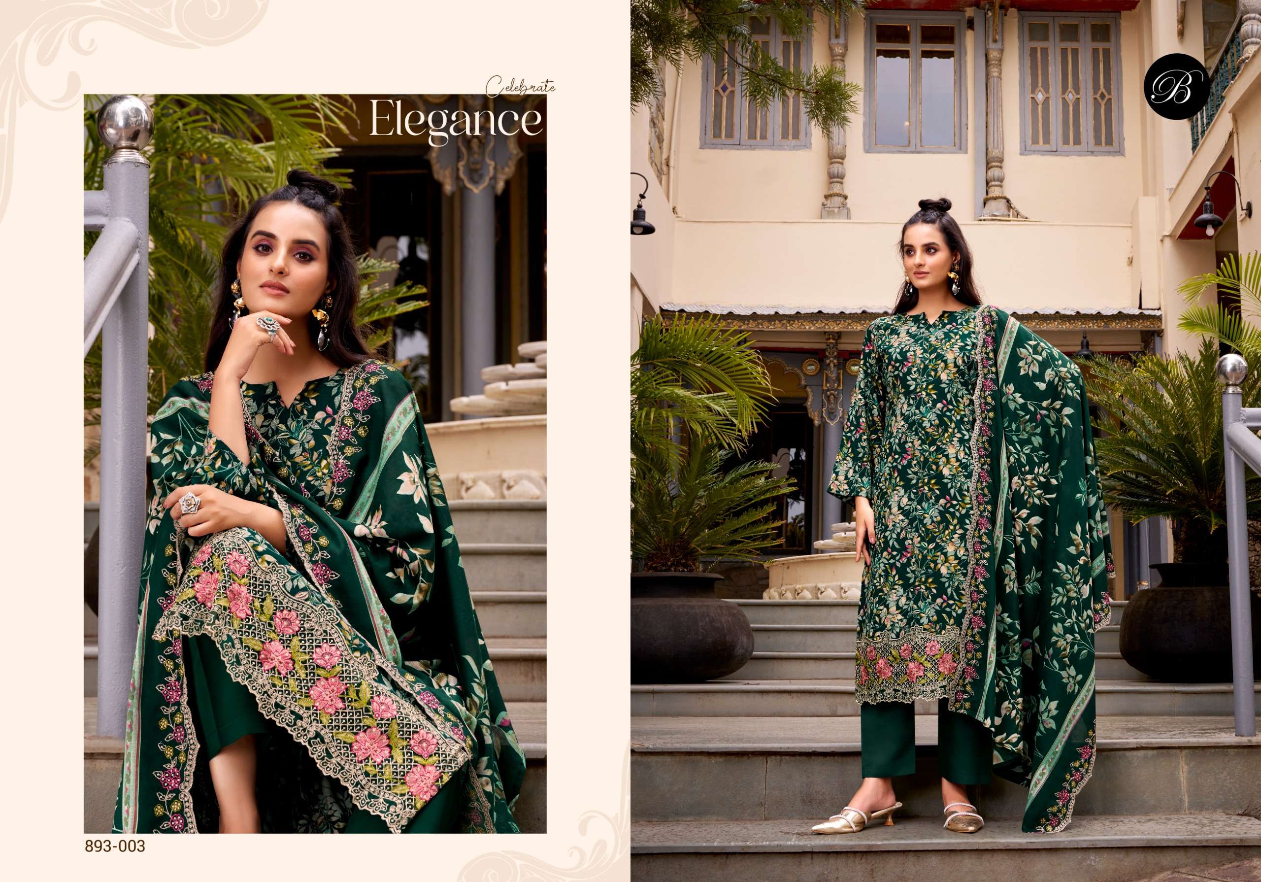 BELLIZA DESIGNER STUDIO ABHIRA COTTON DIGITAL PRINTS WITH EMBROIDERY WORK SUIT