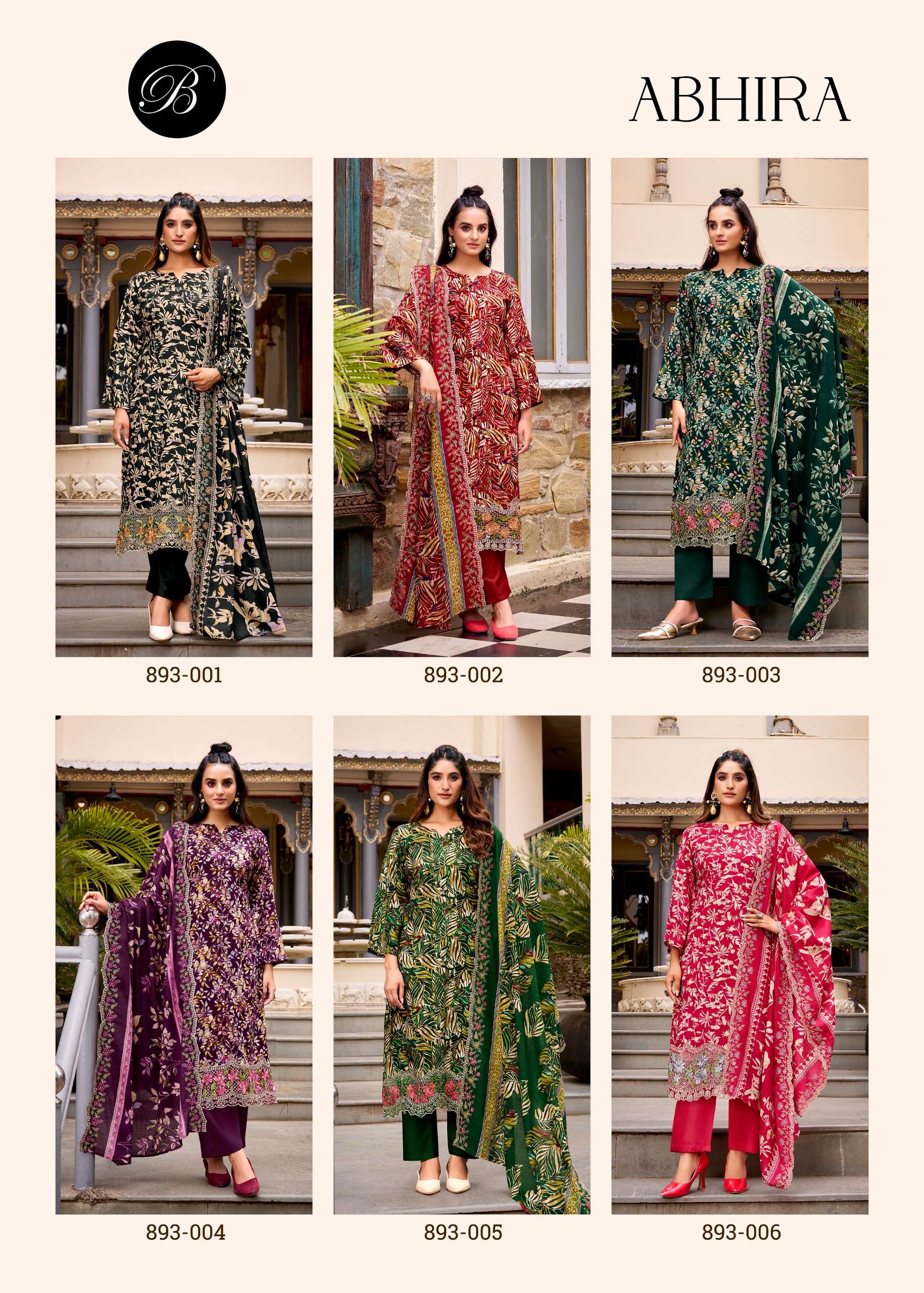 BELLIZA DESIGNER STUDIO ABHIRA COTTON DIGITAL PRINTS WITH EMBROIDERY WORK SUIT