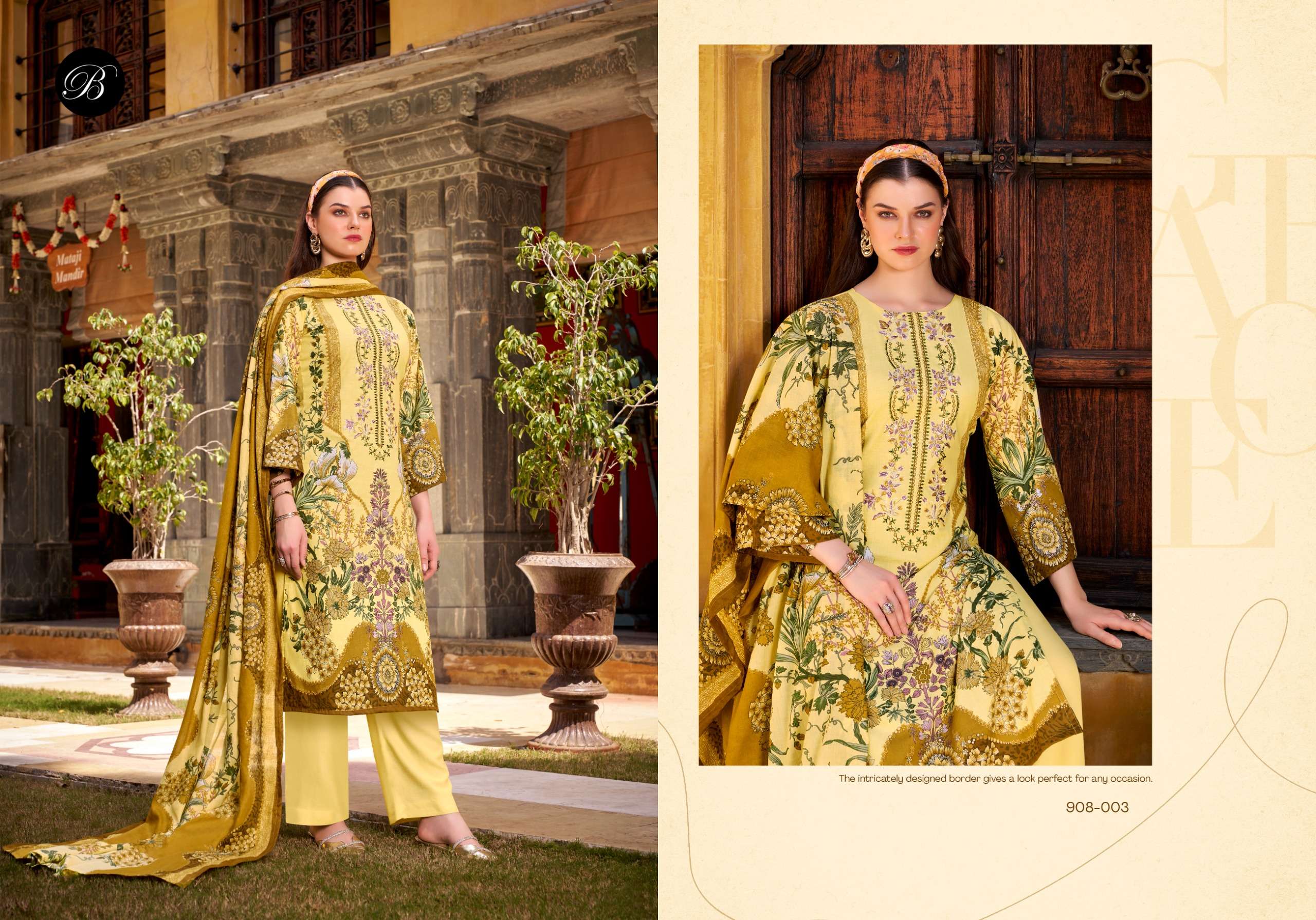 BELLIZA DESIGNER STUDIO NAIRA VOL 121 COTTON DIGITAL PRINT WITH WORK SUIT