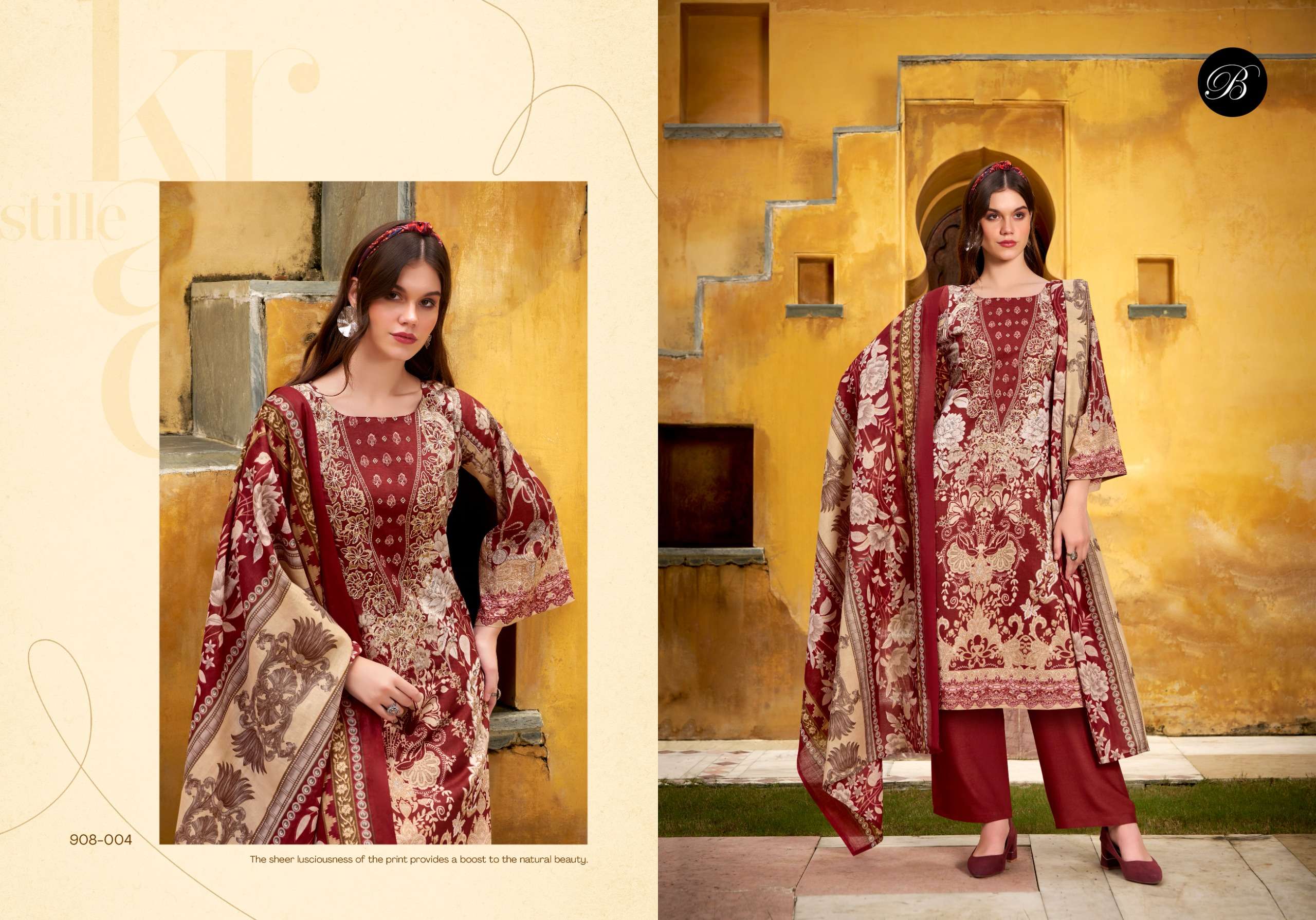 BELLIZA DESIGNER STUDIO NAIRA VOL 121 COTTON DIGITAL PRINT WITH WORK SUIT