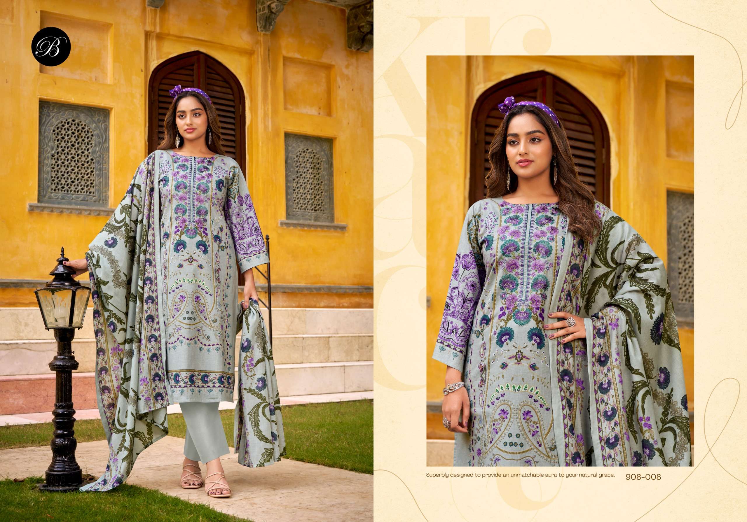 BELLIZA DESIGNER STUDIO NAIRA VOL 121 COTTON DIGITAL PRINT WITH WORK SUIT
