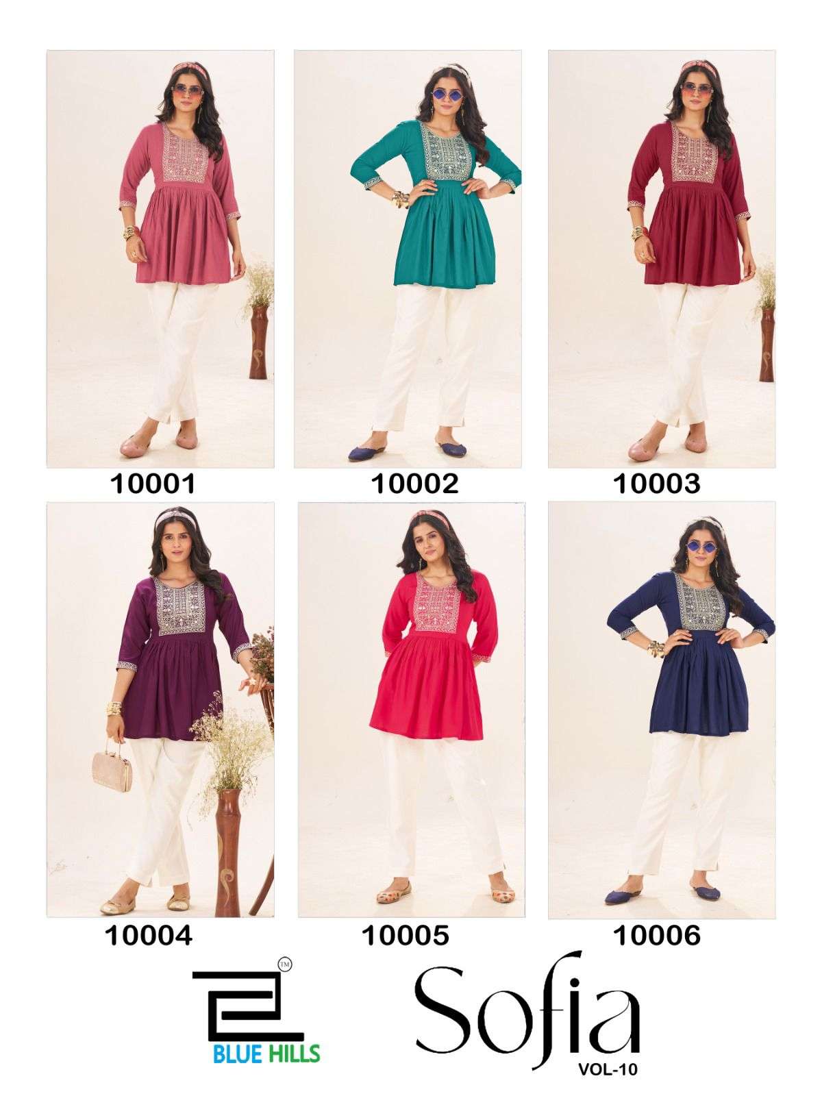 BLUE HILLS SOFIA VOL 10 RAYON FANCY WESTERN WEAR LADIES TOP