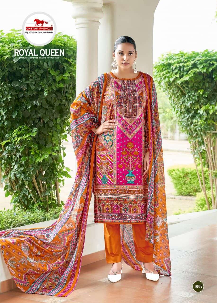 CHETAK FASHION ROYAL LOOK VOL 1 COTTON PRINT WITH FANCY WORK SUIT