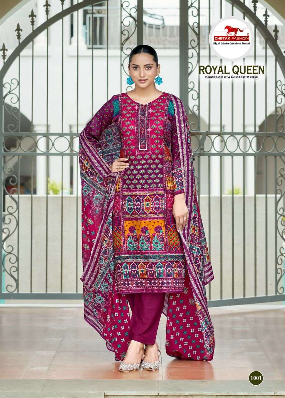 CHETAK FASHION ROYAL LOOK VOL 1 COTTON PRINT WITH FANCY WORK SUIT