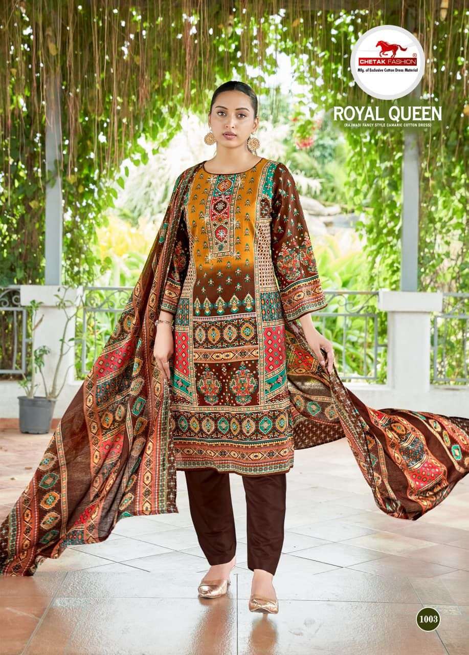 CHETAK FASHION ROYAL LOOK VOL 1 COTTON PRINT WITH FANCY WORK SUIT