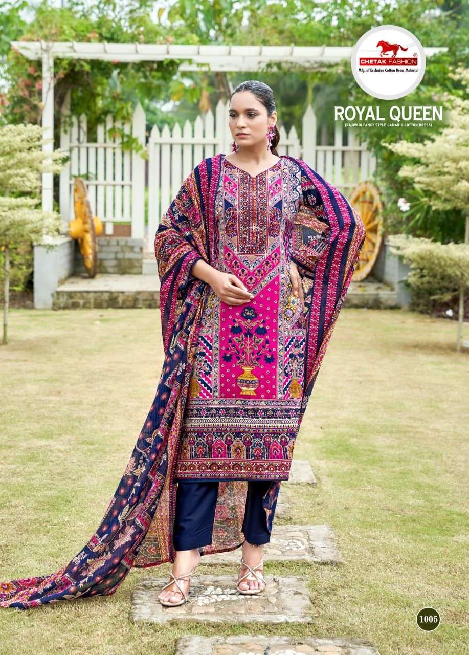 CHETAK FASHION ROYAL LOOK VOL 1 COTTON PRINT WITH FANCY WORK SUIT