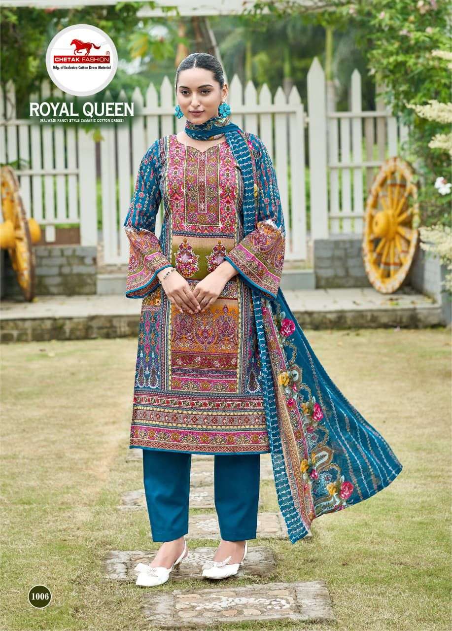 CHETAK FASHION ROYAL LOOK VOL 1 COTTON PRINT WITH FANCY WORK SUIT