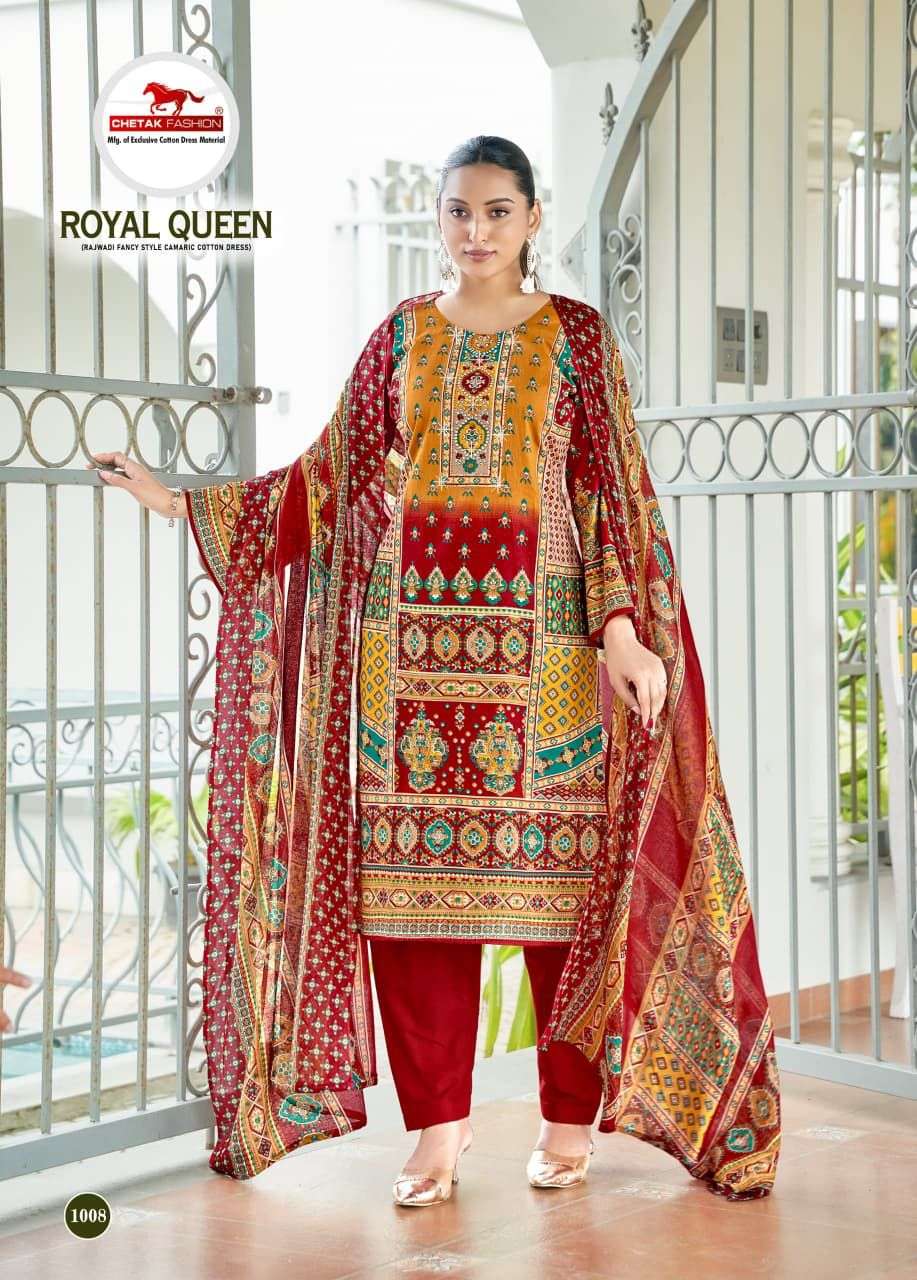 CHETAK FASHION ROYAL LOOK VOL 1 COTTON PRINT WITH FANCY WORK SUIT