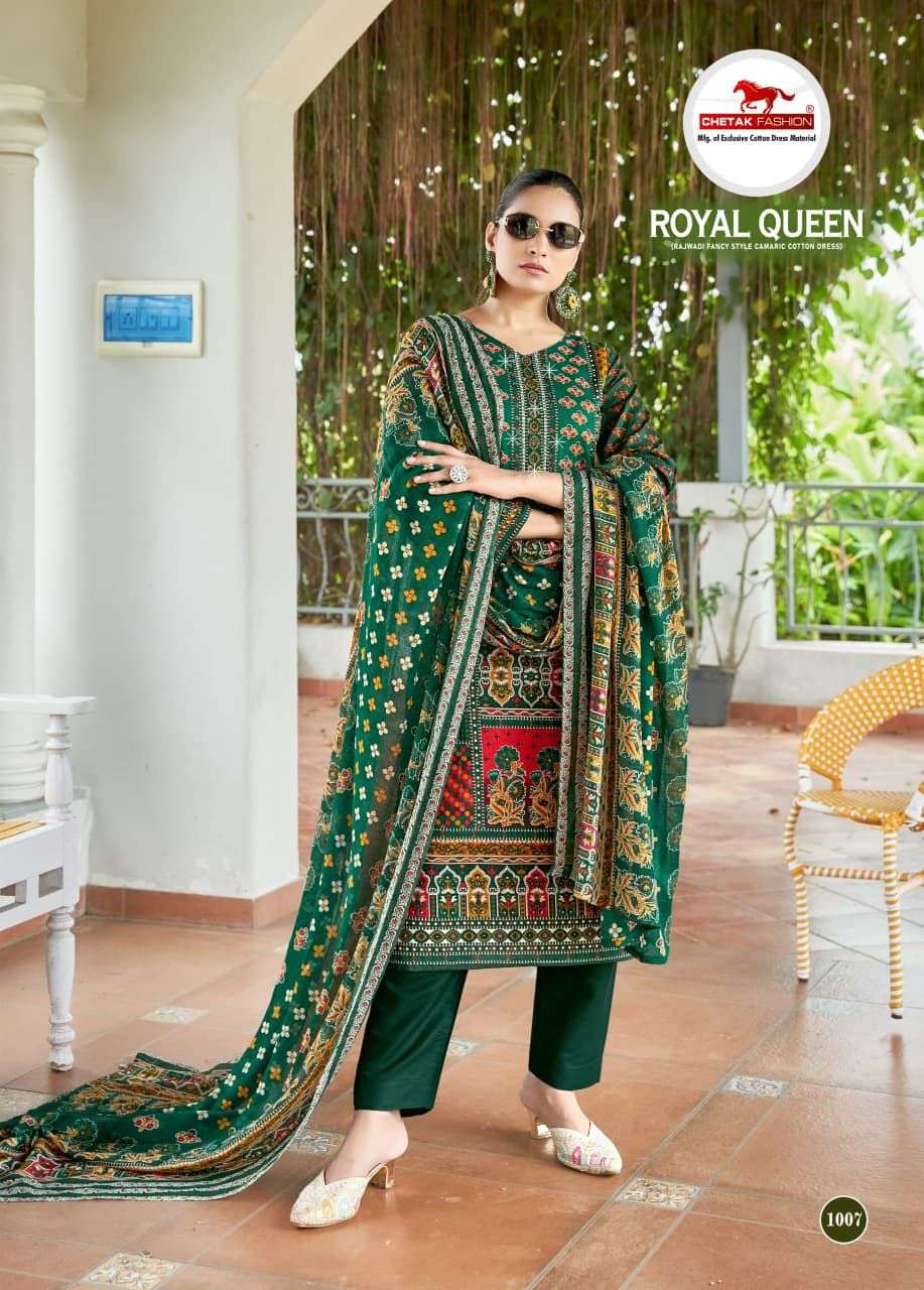 CHETAK FASHION ROYAL LOOK VOL 1 COTTON PRINT WITH FANCY WORK SUIT