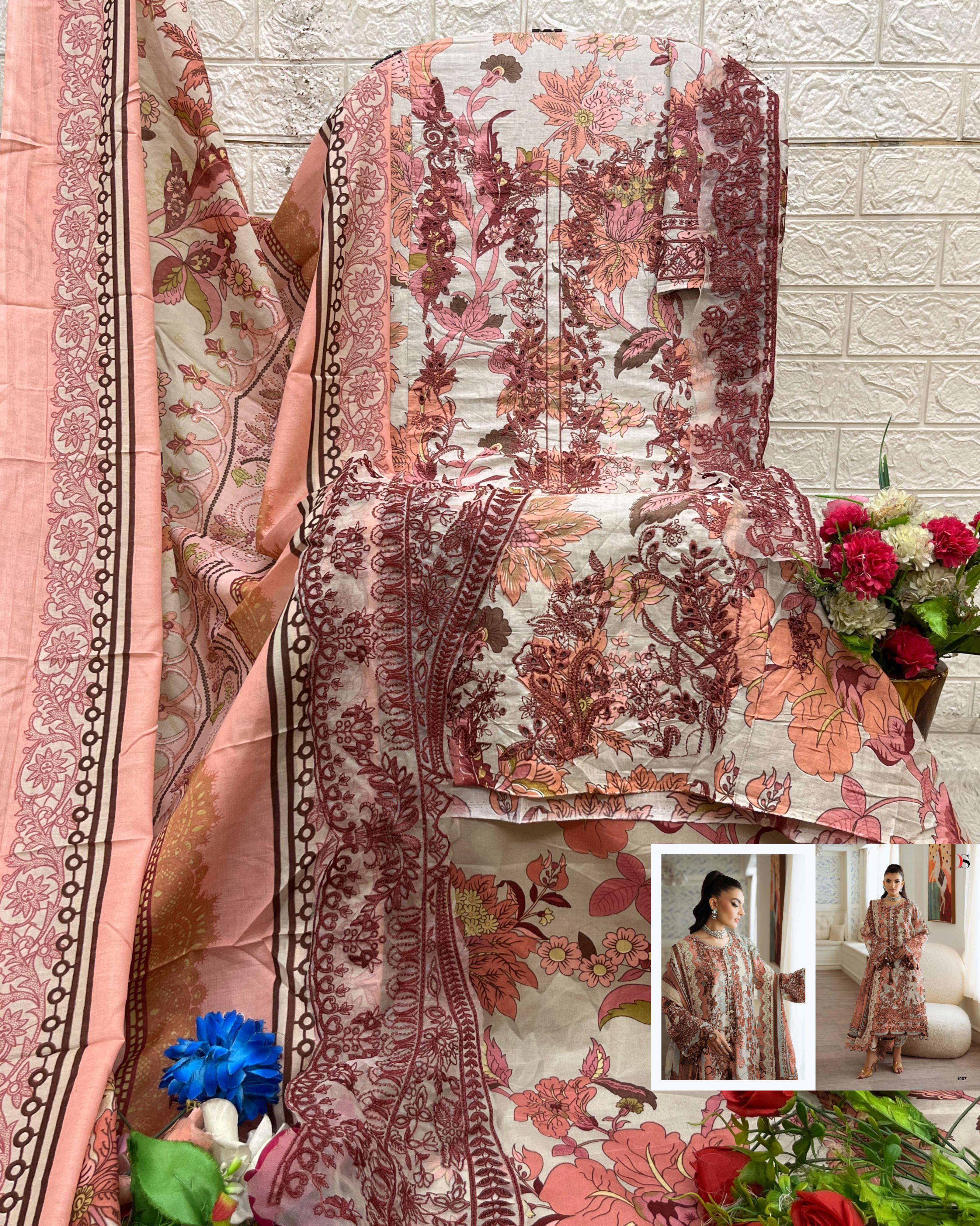 DEEPSY SUITS JADE PREMIUM COTTON EMBROIDERY DESIGNER PAKISTANI SUIT