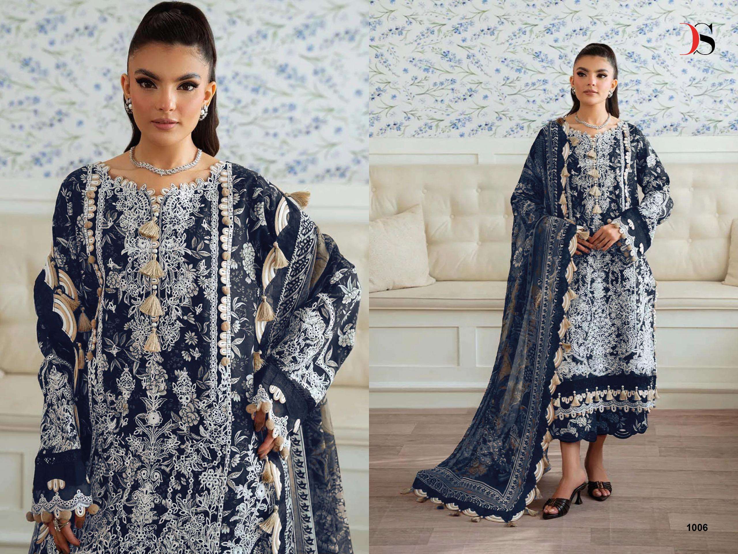 DEEPSY SUITS JADE PREMIUM COTTON EMBROIDERY DESIGNER PAKISTANI SUIT