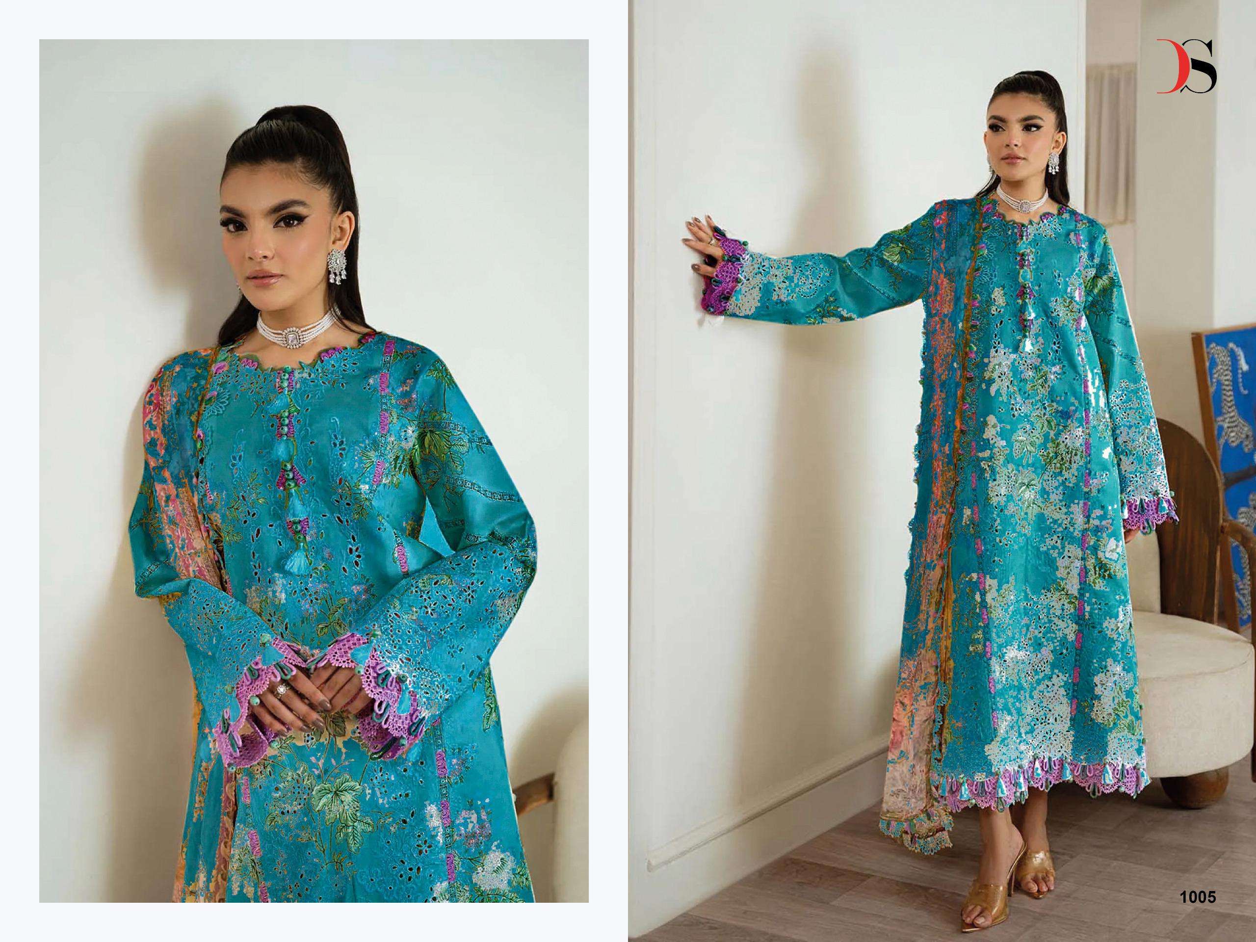 DEEPSY SUITS JADE PREMIUM COTTON EMBROIDERY DESIGNER PAKISTANI SUIT