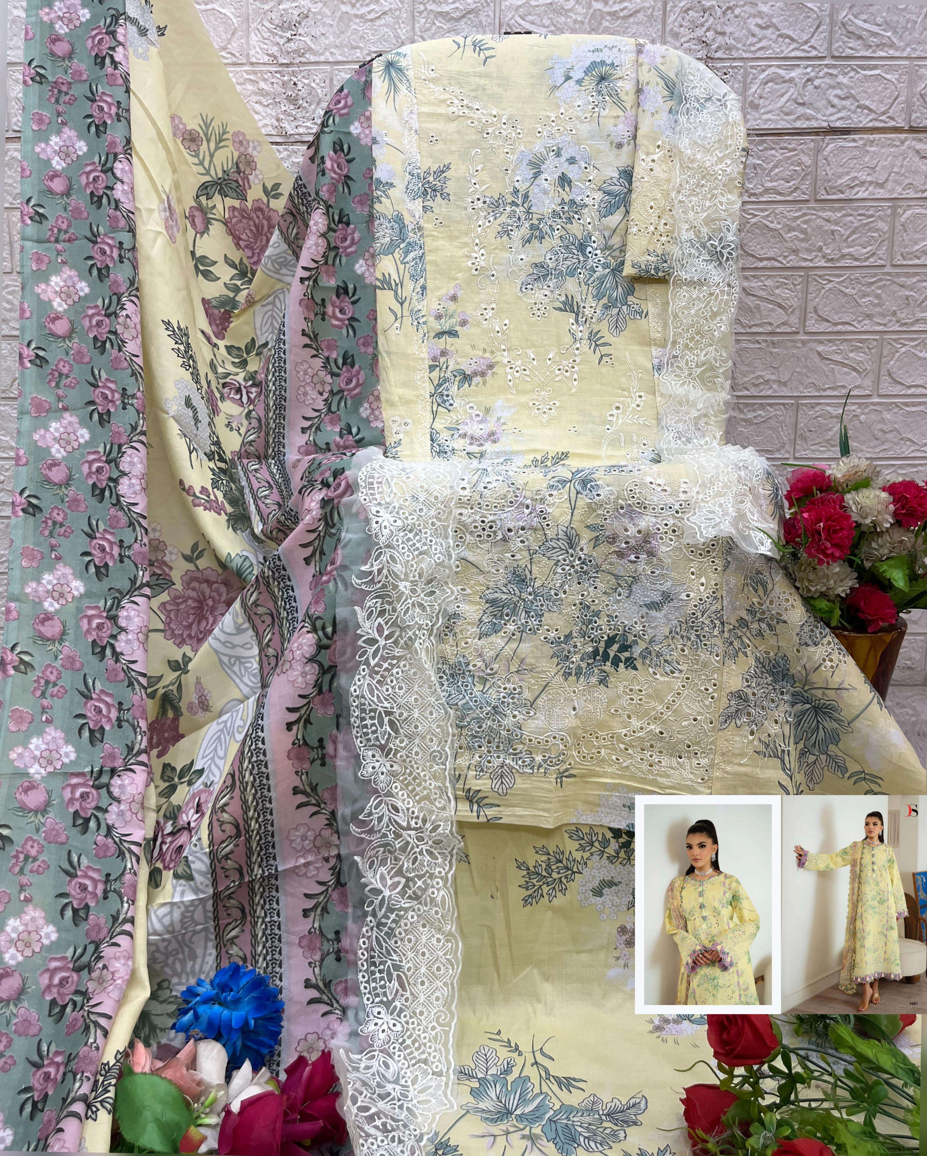 DEEPSY SUITS JADE PREMIUM COTTON EMBROIDERY DESIGNER PAKISTANI SUIT