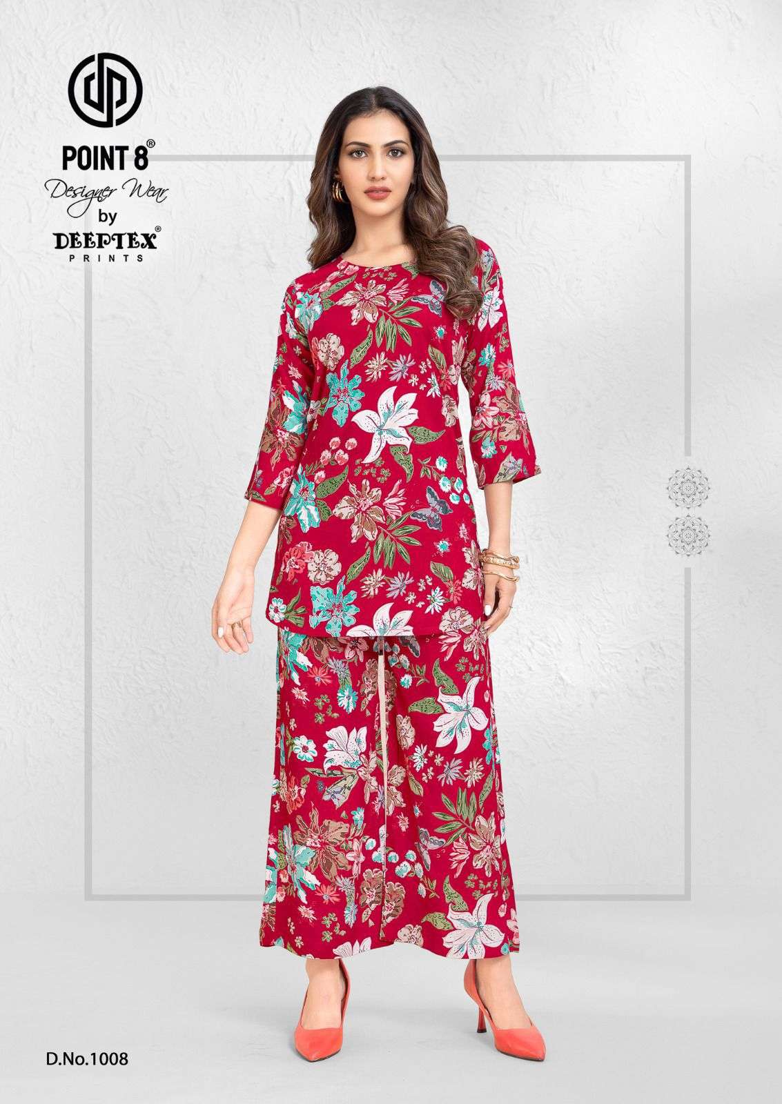 DEEPTEX PRINTS STYLE UP VOL 1 RAYON PRINTED FANCY LADIES CO-ORD SET