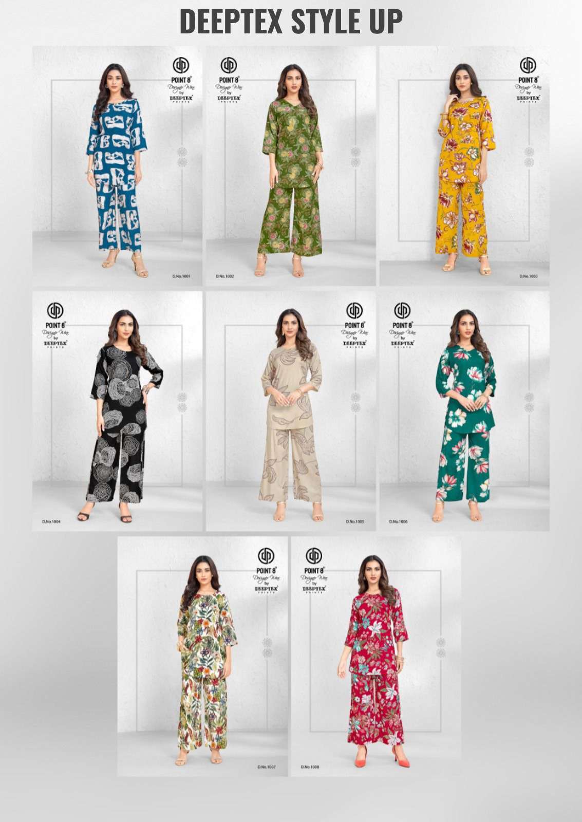 DEEPTEX PRINTS STYLE UP VOL 1 RAYON PRINTED FANCY LADIES CO-ORD SET